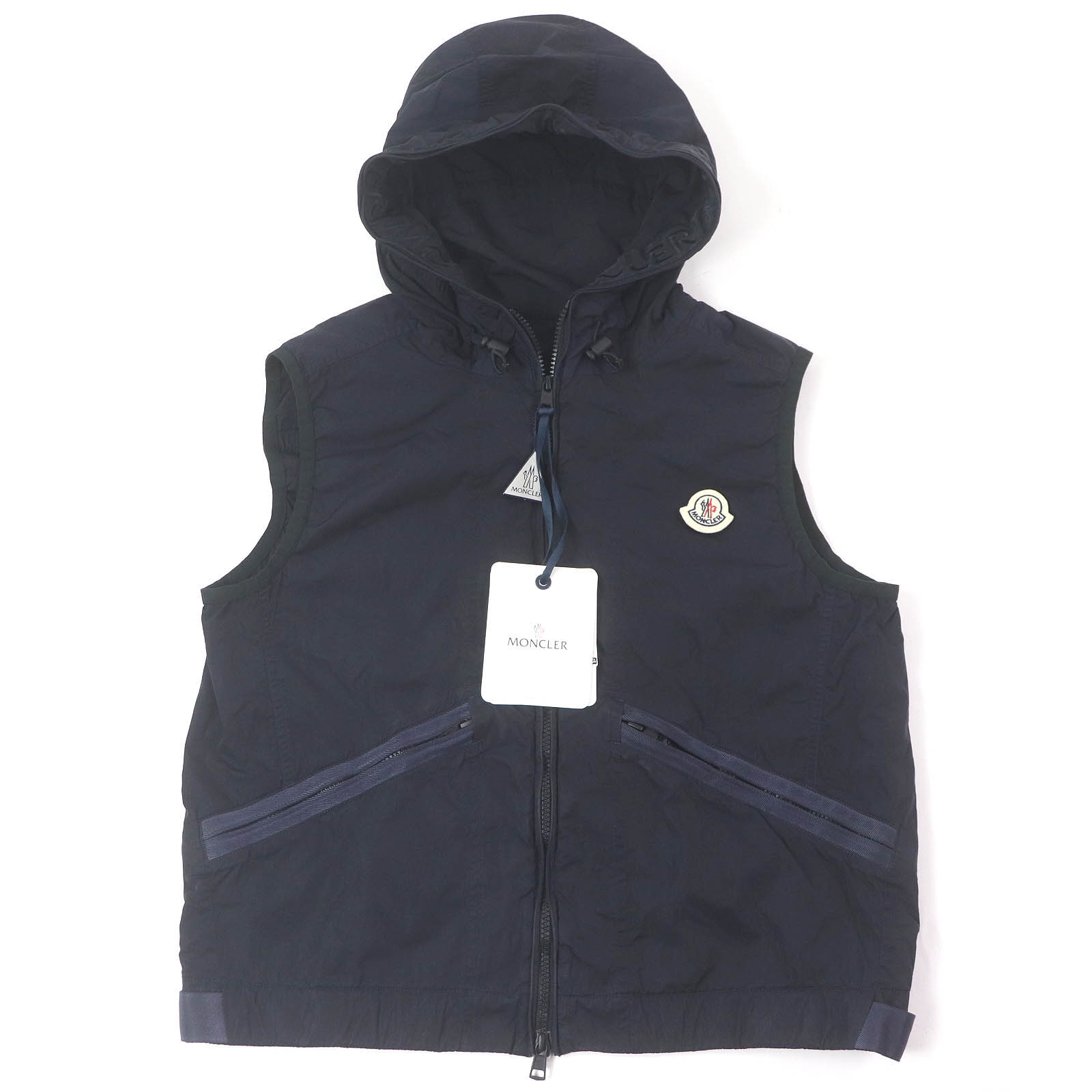 未使用品□MONCLER モンクレール 20SS TOUQUES GIUBBOTTO ロゴエンブロイダリー WZIP フーデッド ナイロンベスト ネイビー 3 正規品 メンズ【中古】｜衣類＆ブランドリサイクル GREEN