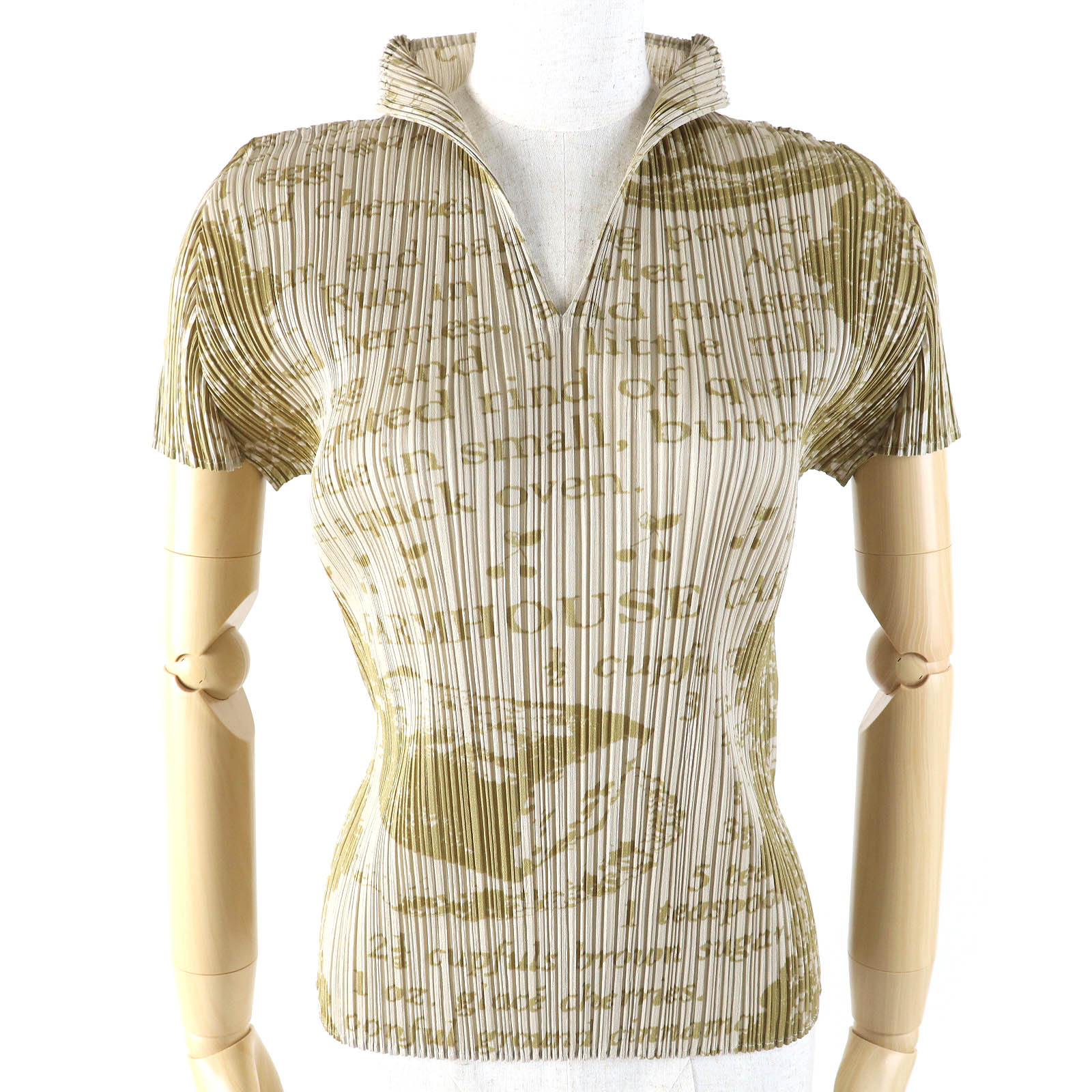 極美品★PLEATS PLEASE イッセイミヤケ ハイネック アイボリー 3 中古・古着通販】PLEATS PLEASE ISSEY MIYAKE (プリーツプリーズ