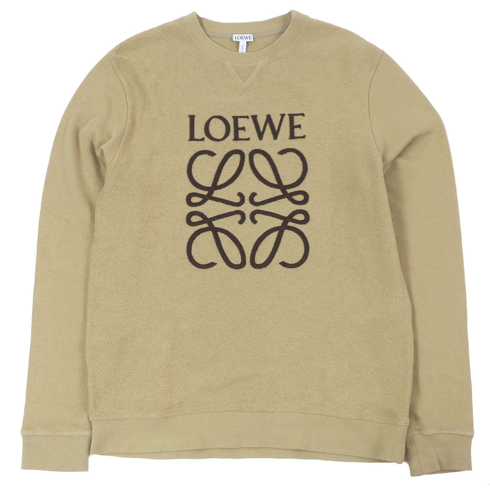 【極美品】ロエベ 長袖カットソー アナグラム ウール グレー Lサイズ オーバーサイズフィット ロングスリーブ Tシャツ（コットン