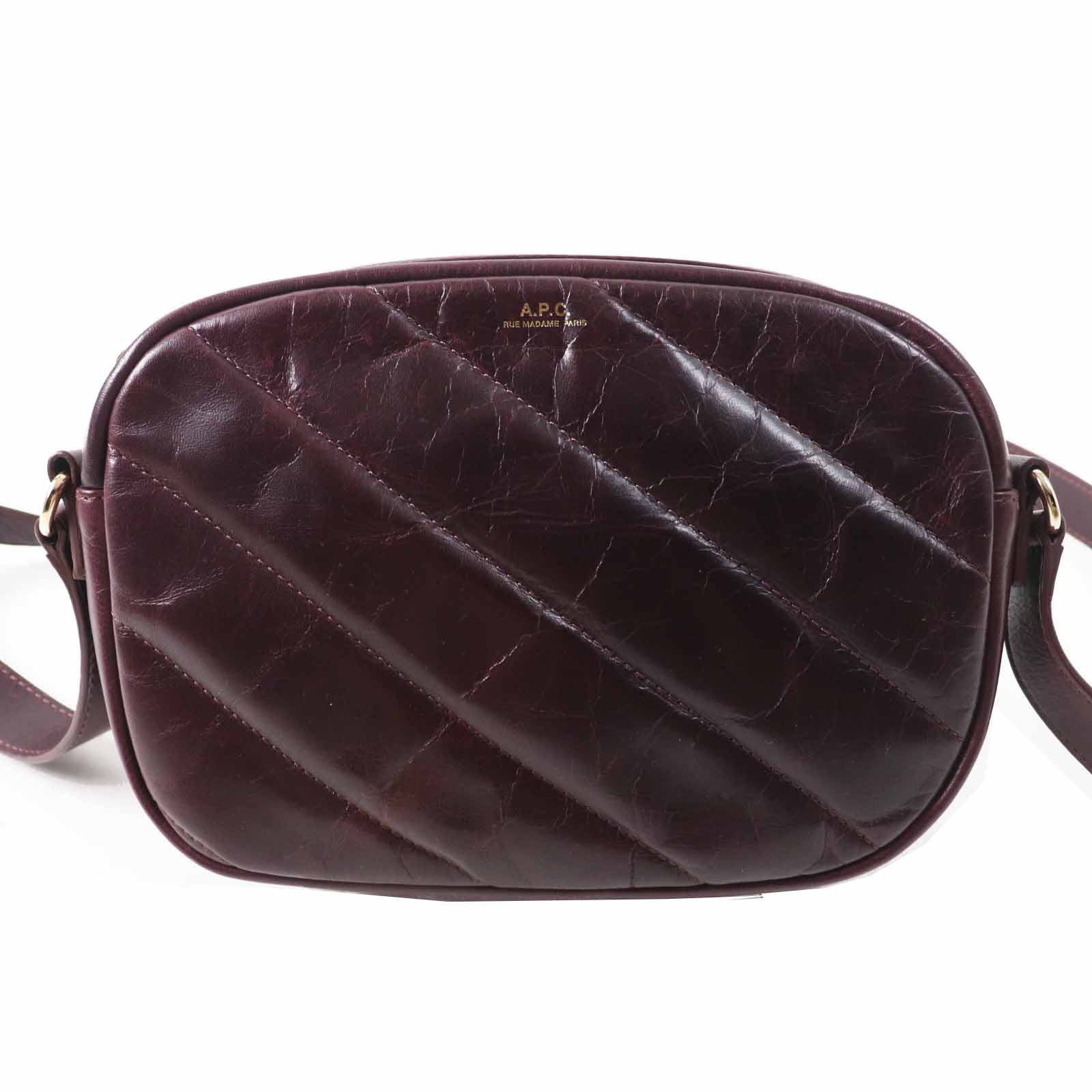 【美品】アーペーセー　ハーフムーン ショルダーバッグ ダークグリーン レザー A.P.C. APC アーペーセー PXBJQ F61048 ショルダーバッグ