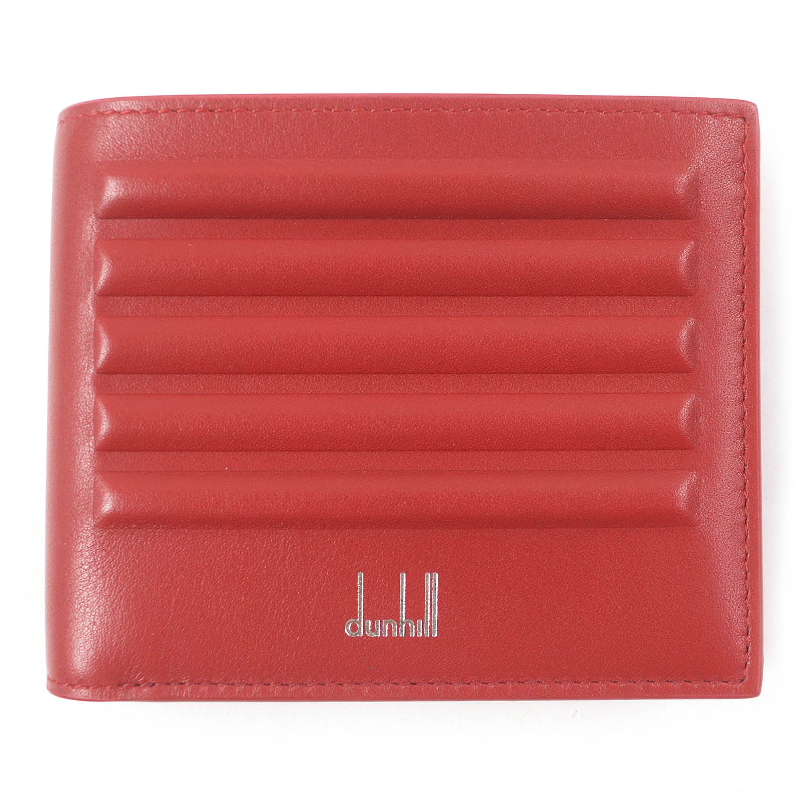 未使用品□Dunhill ダンヒル GT 4CC コインパース ビルフォールド グレインレザー 二つ折り財布 コンパクトウォレット レッド 箱付き イタリア製 メンズ【中古】