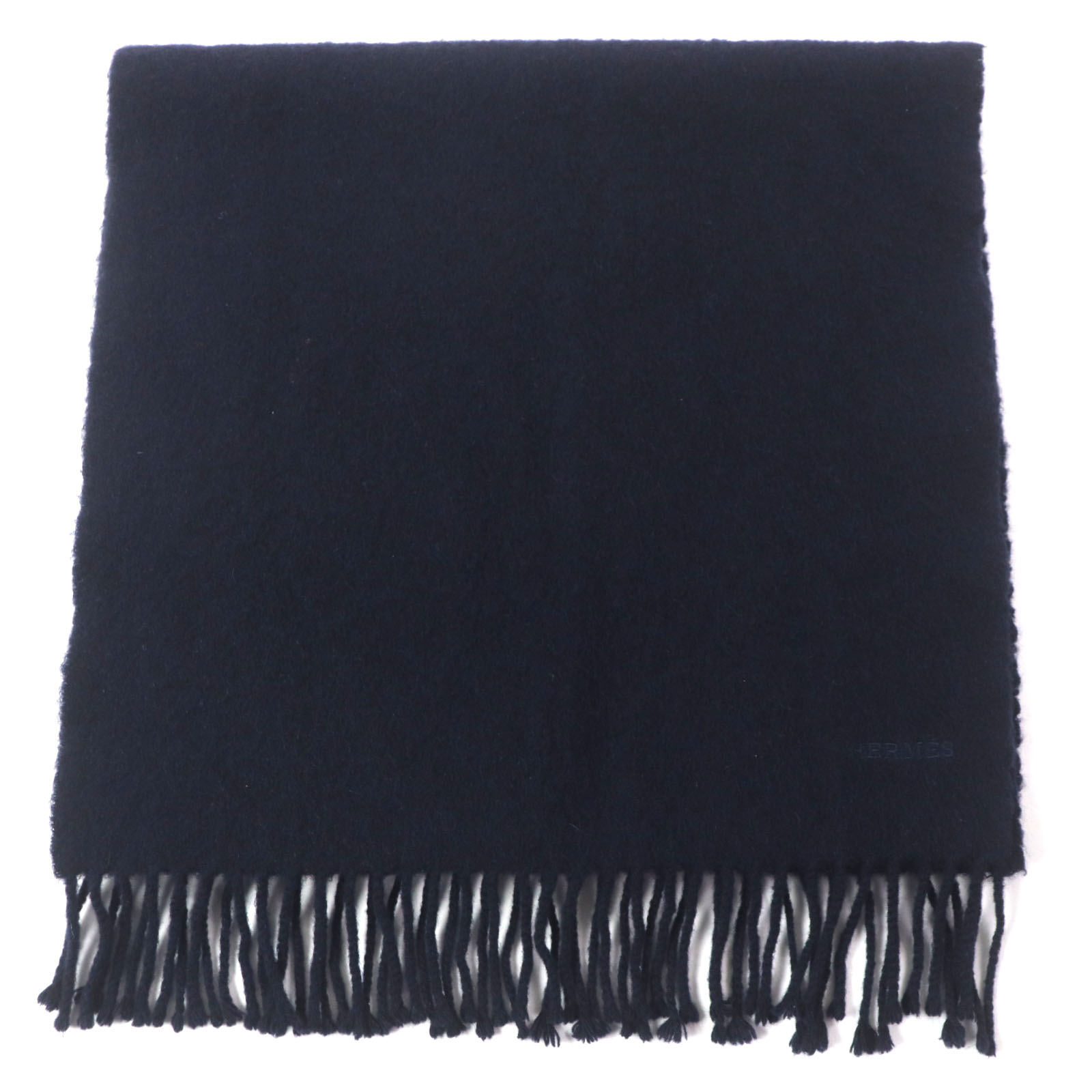 M*u様 HERMES ネイビー カシミヤ マフラー フリンジ付き　値下げ交渉可 楽天市場】未使用品▽HERMES エルメス スペース ユニバーシティ