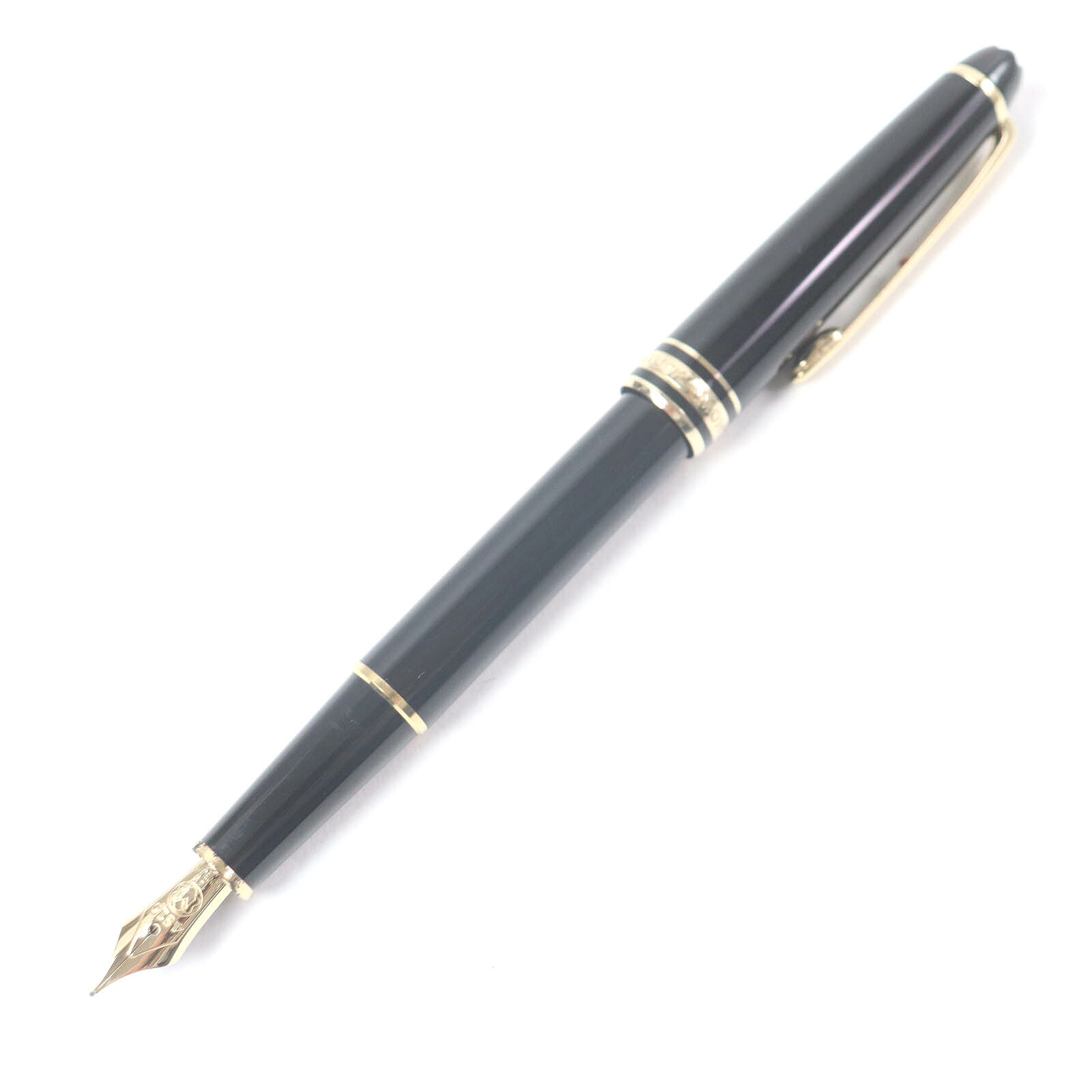 良品□MONTBLANC モンブラン マイスターシュテュック 古典派音楽 書き込み先14K Fニブ 旗がしら式 筆 黒いこと ゴールド 入れもの付き添い人 西ドイツ製 メンズ【中古】