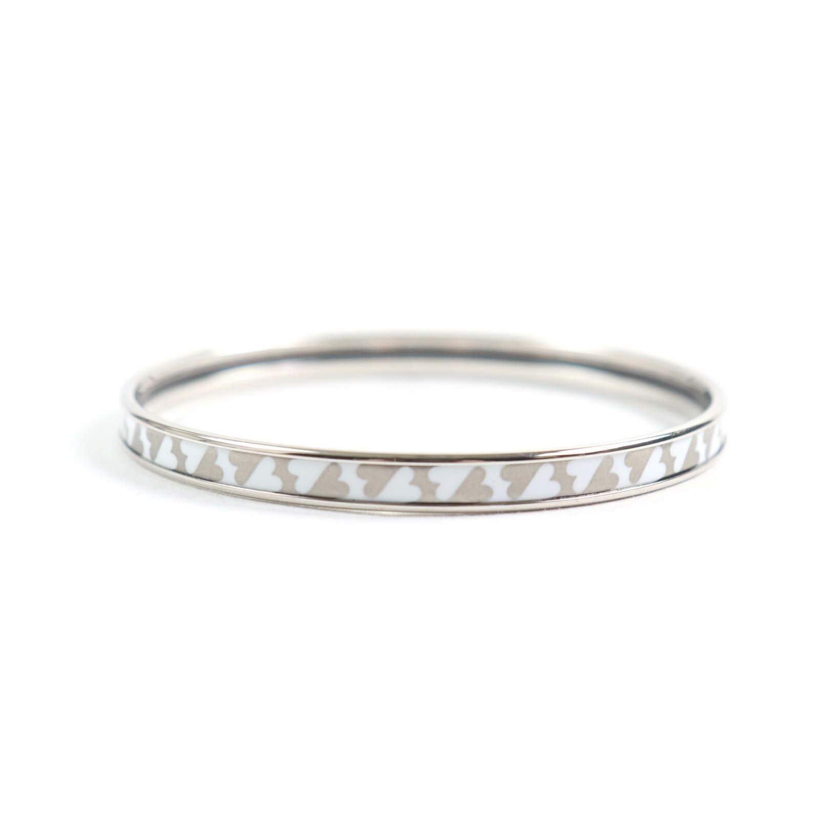 ❤お得なお品❤エナメルブレスレット ユニ ベージュｘシルバー金具 エルメス ❤お得なお品❤エナメルブレスレット ユニ ベージュxシルバー