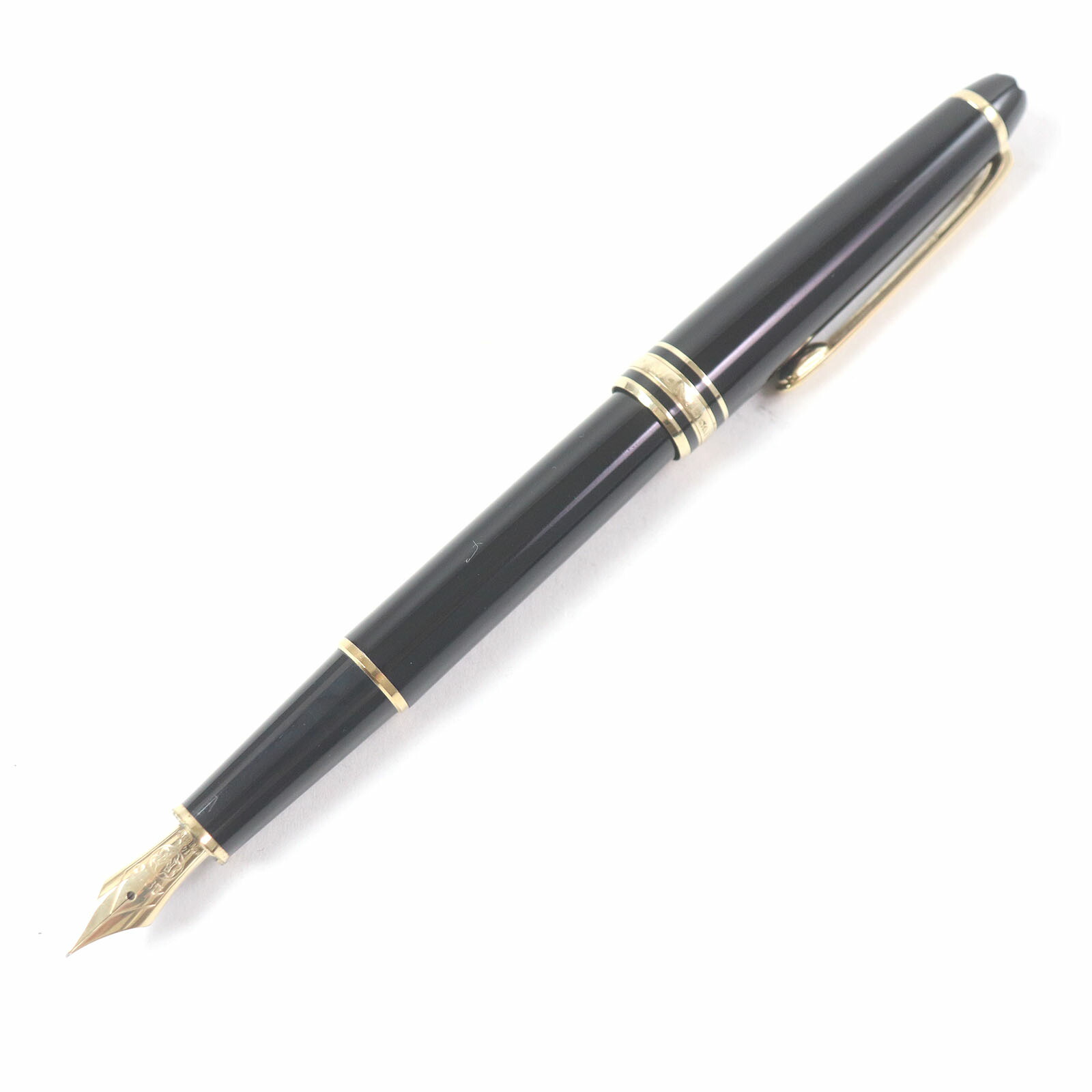 MONTBLANC - 美品▼MONTBLANC モンブラン マイスターシュテュック No.146 ペン先14K Mニブ ホワイトスター 万年筆 ブラック ゴールド ドイツ製 メンズ MONTBLANC（筆記具、時計） 美品▽MONTBLANC モンブラン マイ