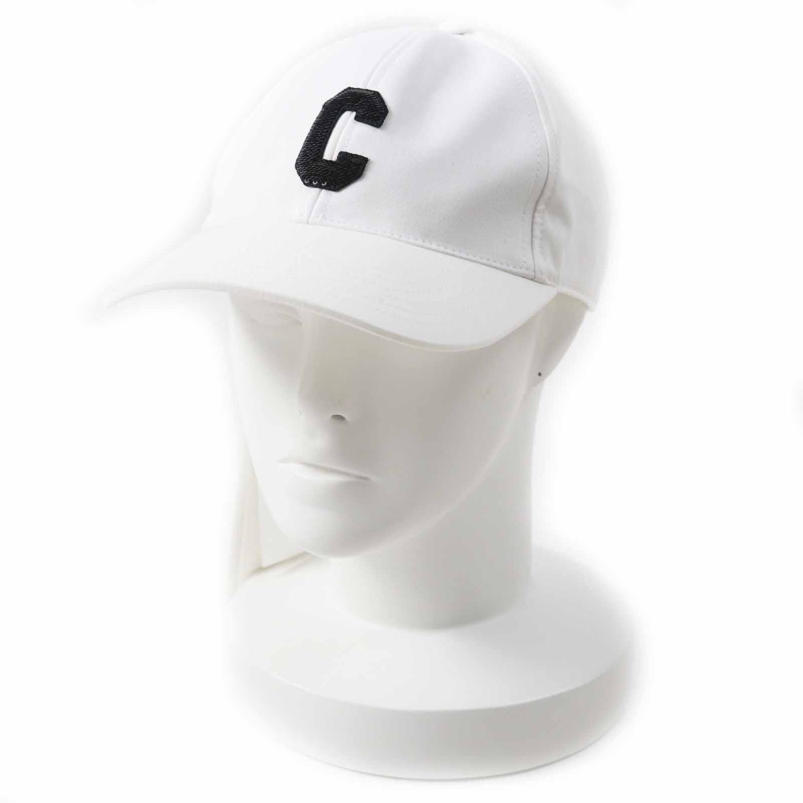 未当てはめる品◎CELINE セリーヌ 2AUN1969P かしら文字 スパンコール 野球鳥打ち帽 かぶり笠  綿織物 白いこと 黒いこと ゴールド金具 L 保護すること袋付き添い人 イタリア製 定まり品 レディース【中古】