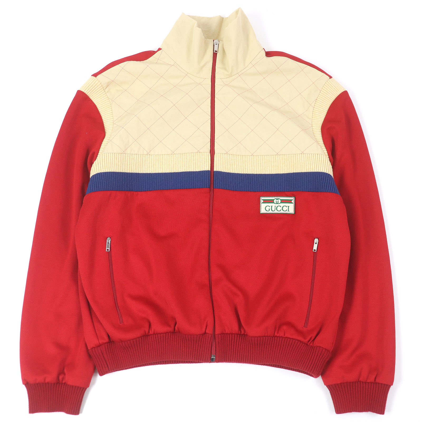 グッチ　GUCCI ジャージ　アウター　ロゴ　ダブルジッパー　総柄　S thrift-webshop_n-114-fg7574-03