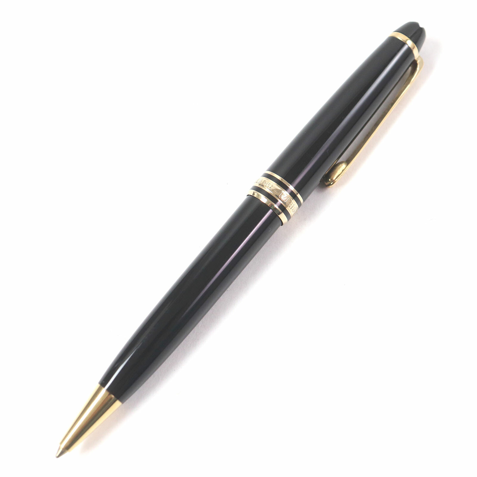 美品□MONTBLANC モンブラン マイスターシュテュック クラシック ツイスト式 ボールペン ブラック ゴールド ドイツ製 メンズ 筆記確認済み【中古】