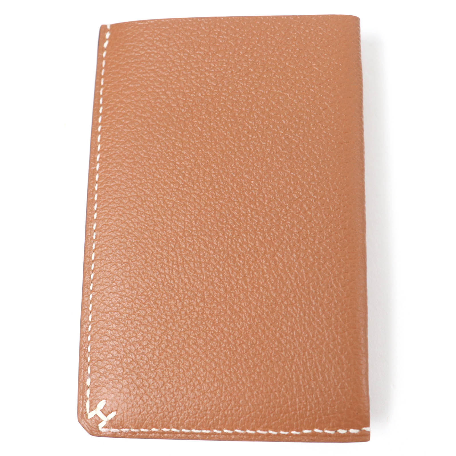 未使用品☆HERMES エルメス Hセリエ ゴールド ヴォー・エヴァーカラー カードケース パスケース W刻印 箱付き フランス製 レディース【中古】