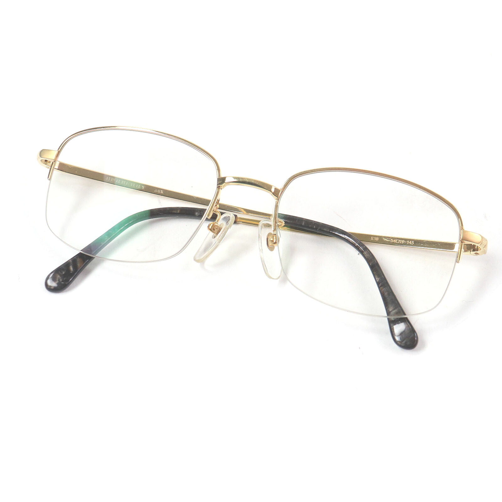 Burberry k18刻印メガネ　Fロ-16-140 度あり Burberry k18刻印メガネFロ-16-140 度あり