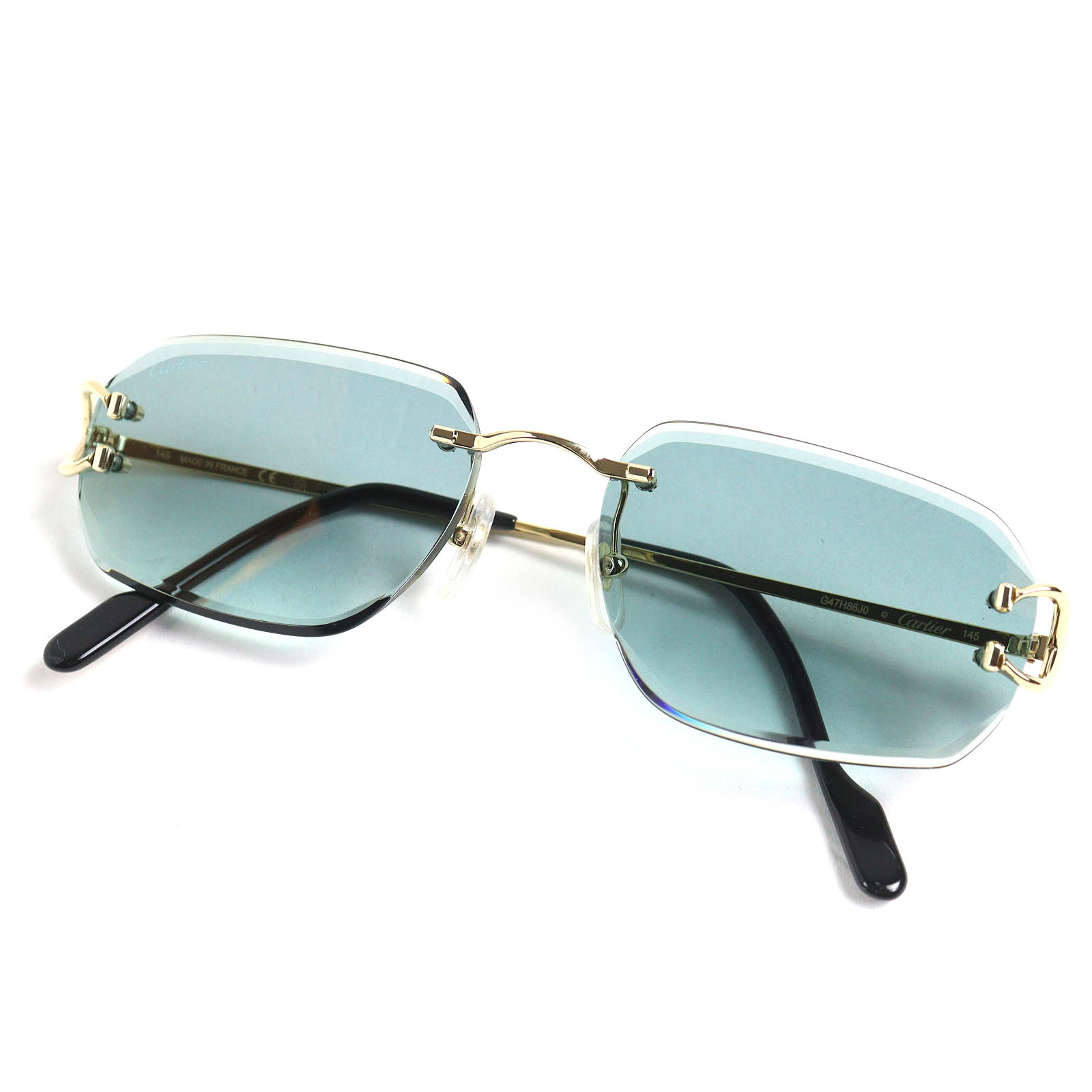 楽天市場】美品□Cartier/カルティエ 130 ツーポイント リムレス
