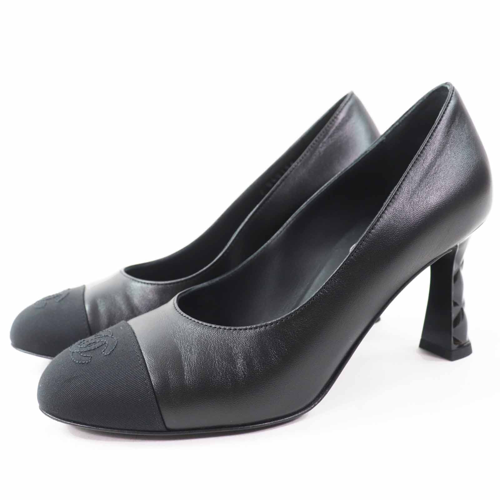 楽天市場】CHANEL シャネル マトラッセ ジップ パンプス チャンキー