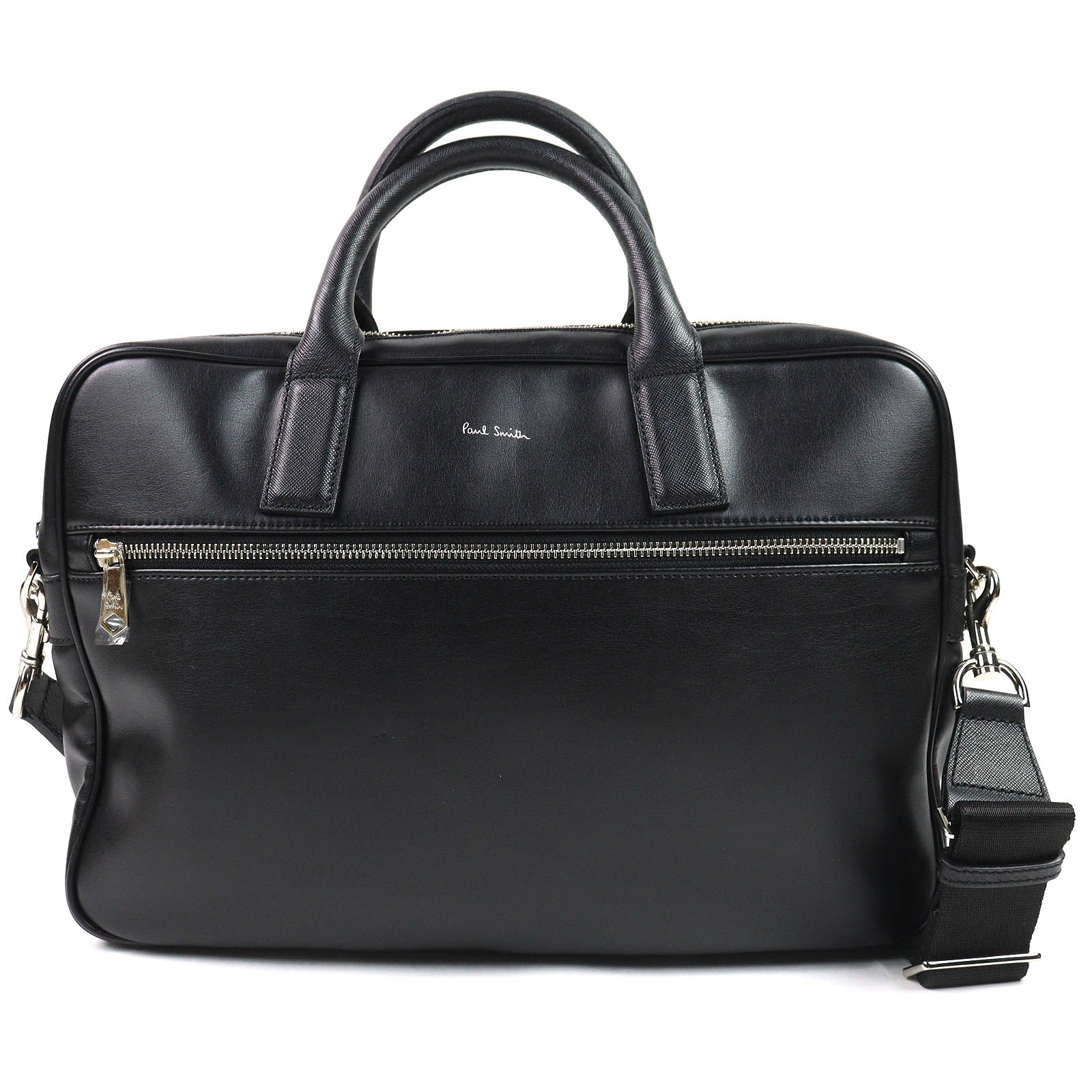 美品　Paul Smith バッグ　牛革 PAUL SMITH SWIRL Women's Leather stripe 'Double Zip' Tote