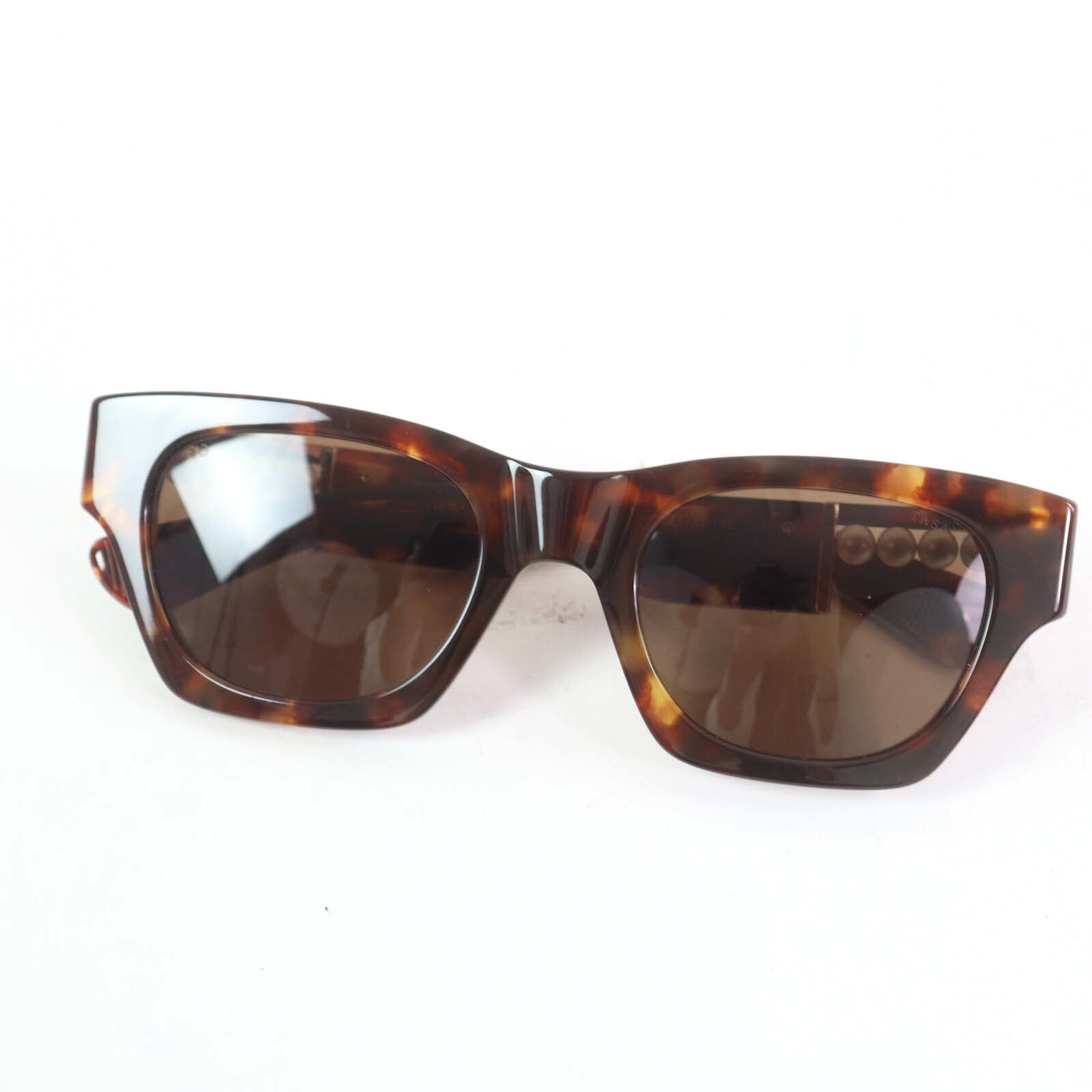 極美品☆TASAKI EYEVAN タサキ アイヴァン 2024年製 Z0504 バランス シグネチャー サングラス パール付 ブラウン マーブル 52□23-145 箱・ケース付き 日本製 レディース【中古】|衣類&ブランドリサイクル GREEN