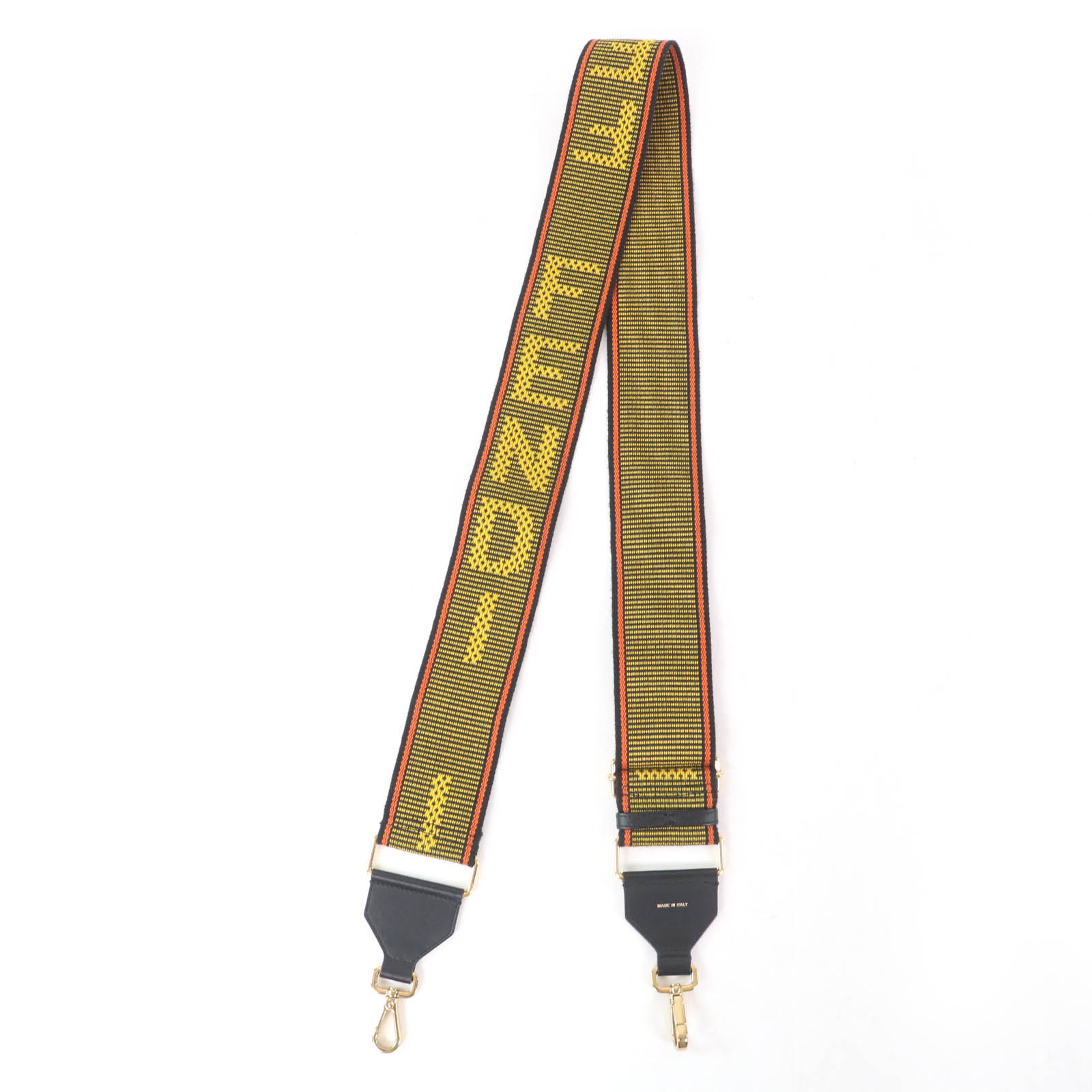 美品☆FENDI フェンディ 8AV386 ストラップ ユー ロゴ入り レザー使い ショルダーストラップ マルチカラー 保存袋付き イタリア製 レディース【中古】|衣類&ブランドリサイクル GREEN
