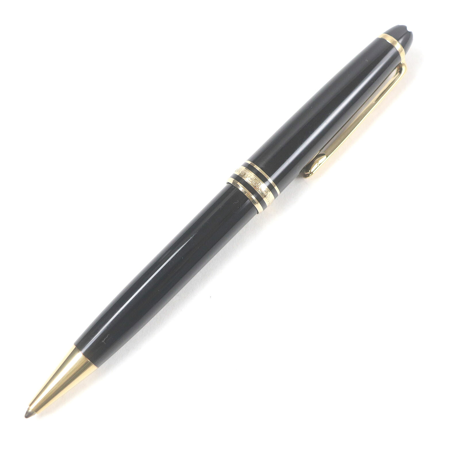 良品□MONTBLANC モンブラン マイスターシュテュック クラシック ツイスト式 ボールペン ブラック ゴールド ドイツ製 メンズ 筆記確認済み【中古】