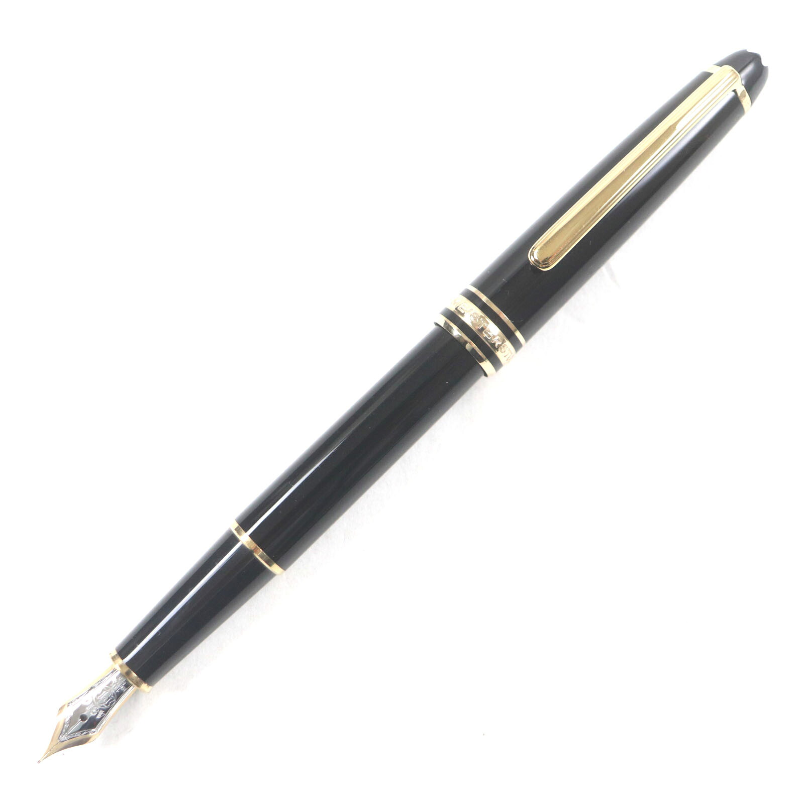 美品▼MONTBLANC モンブラン マイスターシュテュック クラシック ペン先14K EFニブ ホワイトスター 万年筆 ブラック ゴールド ドイツ製 メンズ【中古】