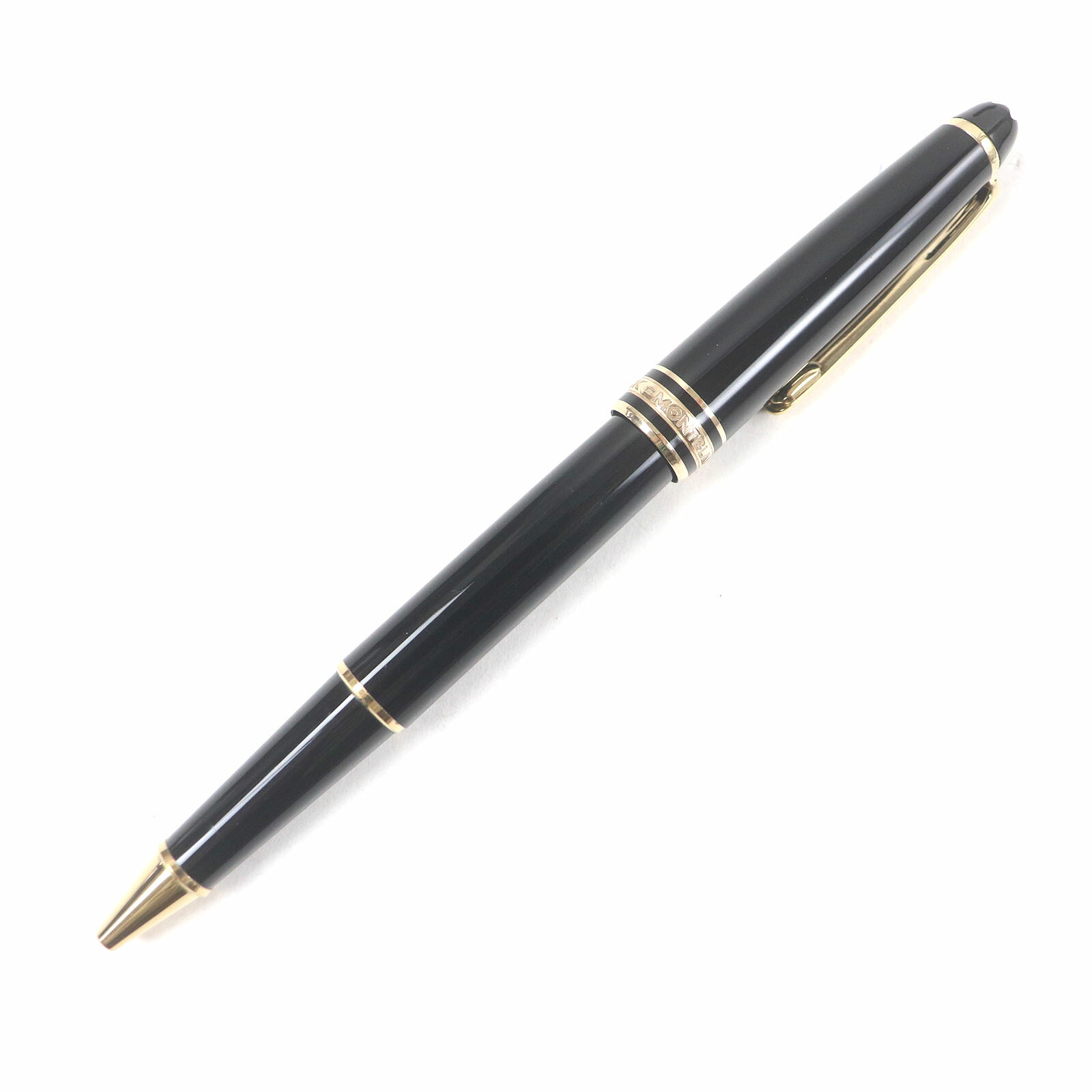 良品□MONTBLANC モンブラン マイスターシュテュック クラシック キャップ式 ボールペン ブラック ゴールド 西ドイツ製 メンズ インクなし【中古】