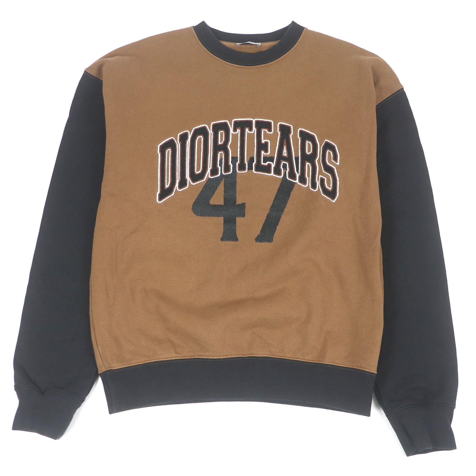 美品□DIOR DENIM TEARS クリスチャンディオール オム ジーンズ ティアーズ 393J679A0807 厚地の外套大いさ トレイナー 調教師 赤銅色 S イタリア製 決まり品 メンズ【中古】 メンズファッション-トップス