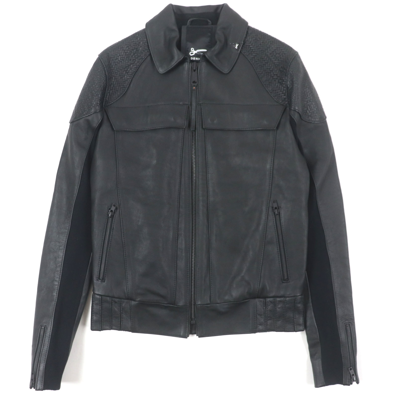 【美品】デンハム　DENHAM レザージャケット＊ご希望価格頑張ります！ 中古・古着通販】Denham (デンハム) レザーライダースジャケット