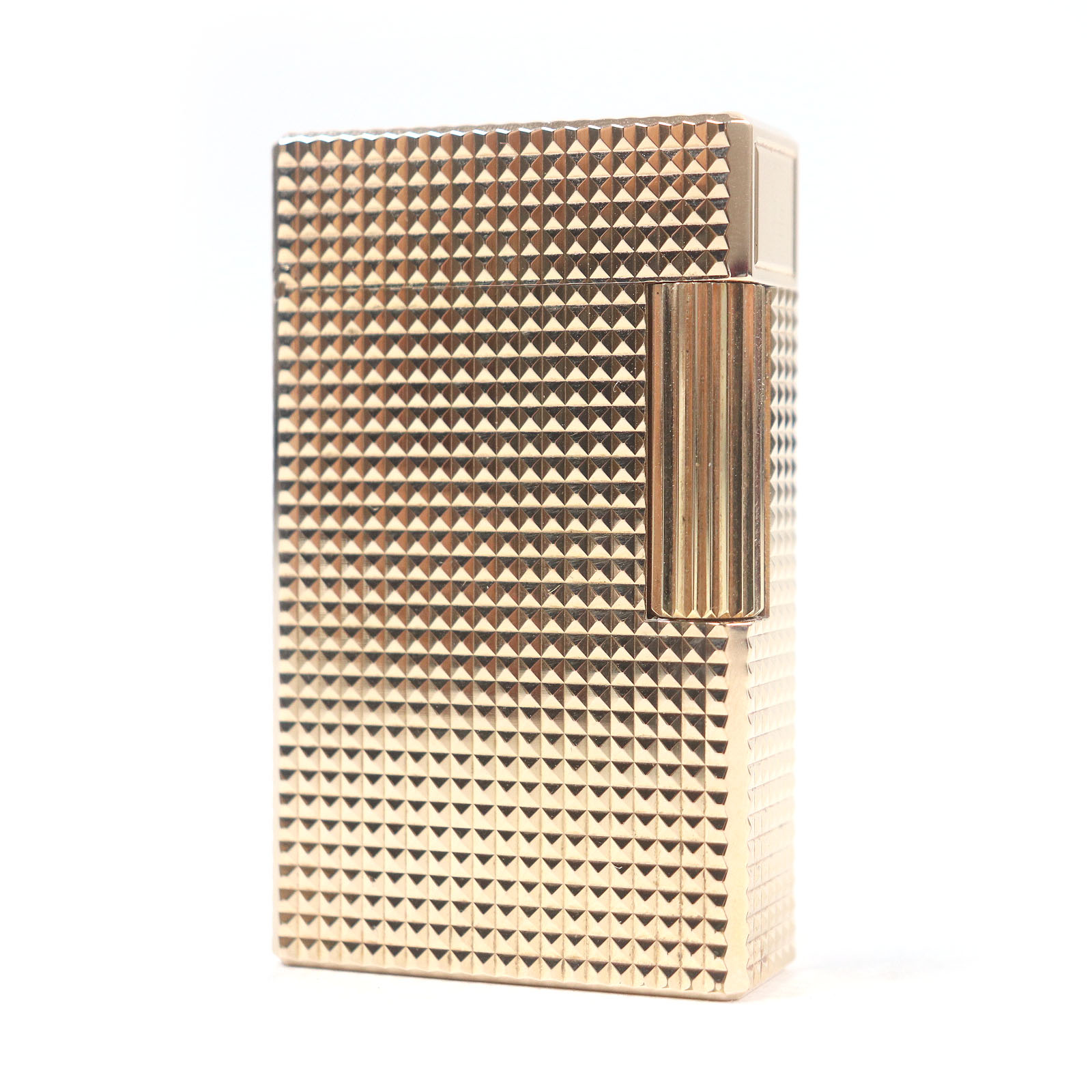 外装極美品□Dupont デュポン ライン1 ロング スクエア 喫煙具 ガスライター ピンクゴールド ケース付き フランス製 メンズ 着火不可【中古】