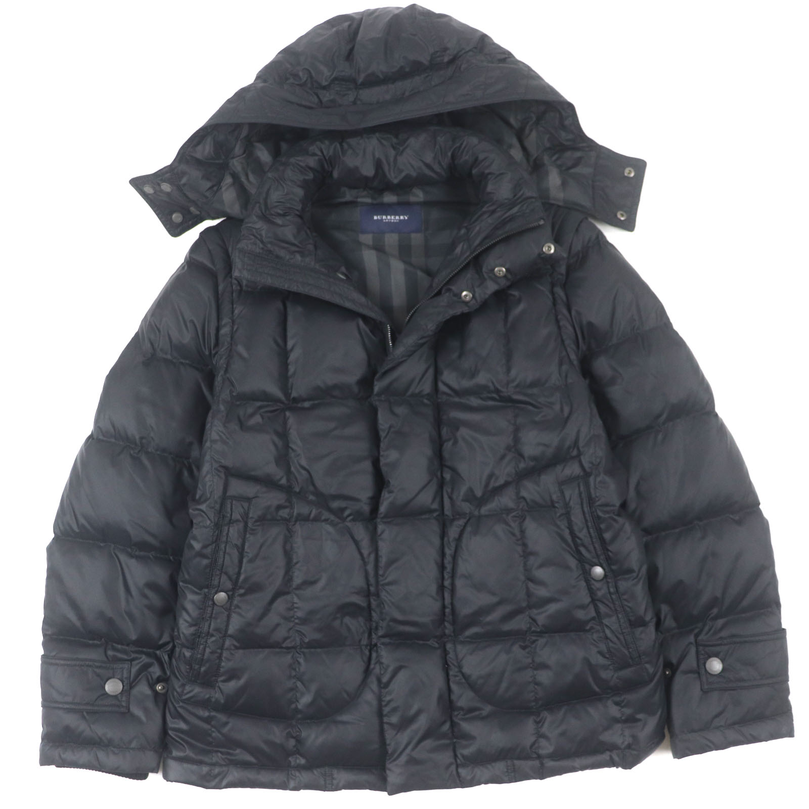 注意あり。美品BURBERRY 黒 ダウンベスト フォックスファー付き 注意あり。美品BURBERRY 黒 ダウンベスト フォックスファー付き