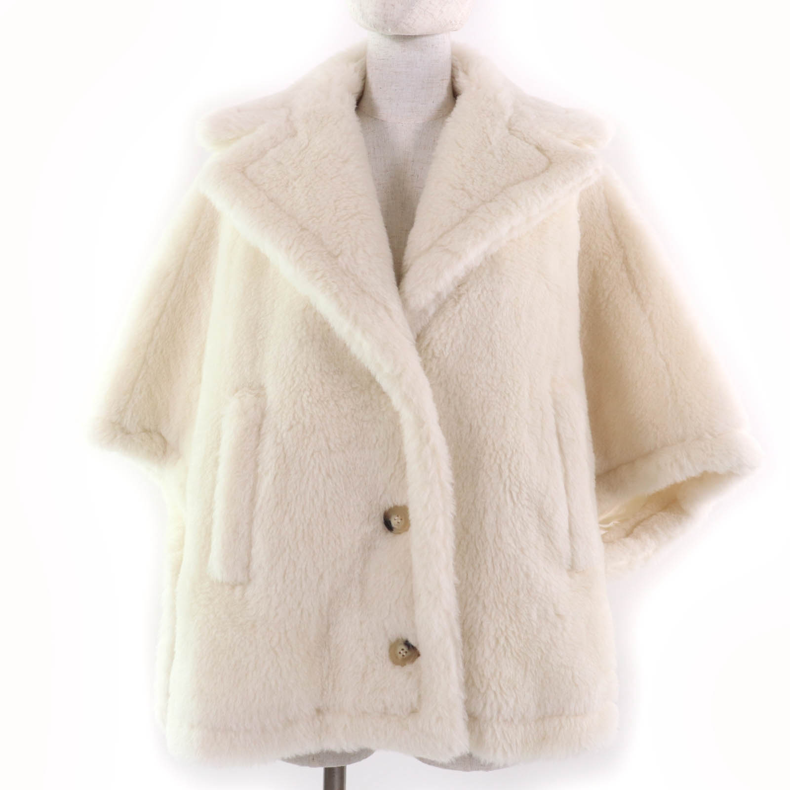 正規品 マックスマーラ テディベア ケープ 白 ホワイト 2023購入 正規品 マックスマーラ テディベア ケープ 白 ホワイト 2023購入 正規