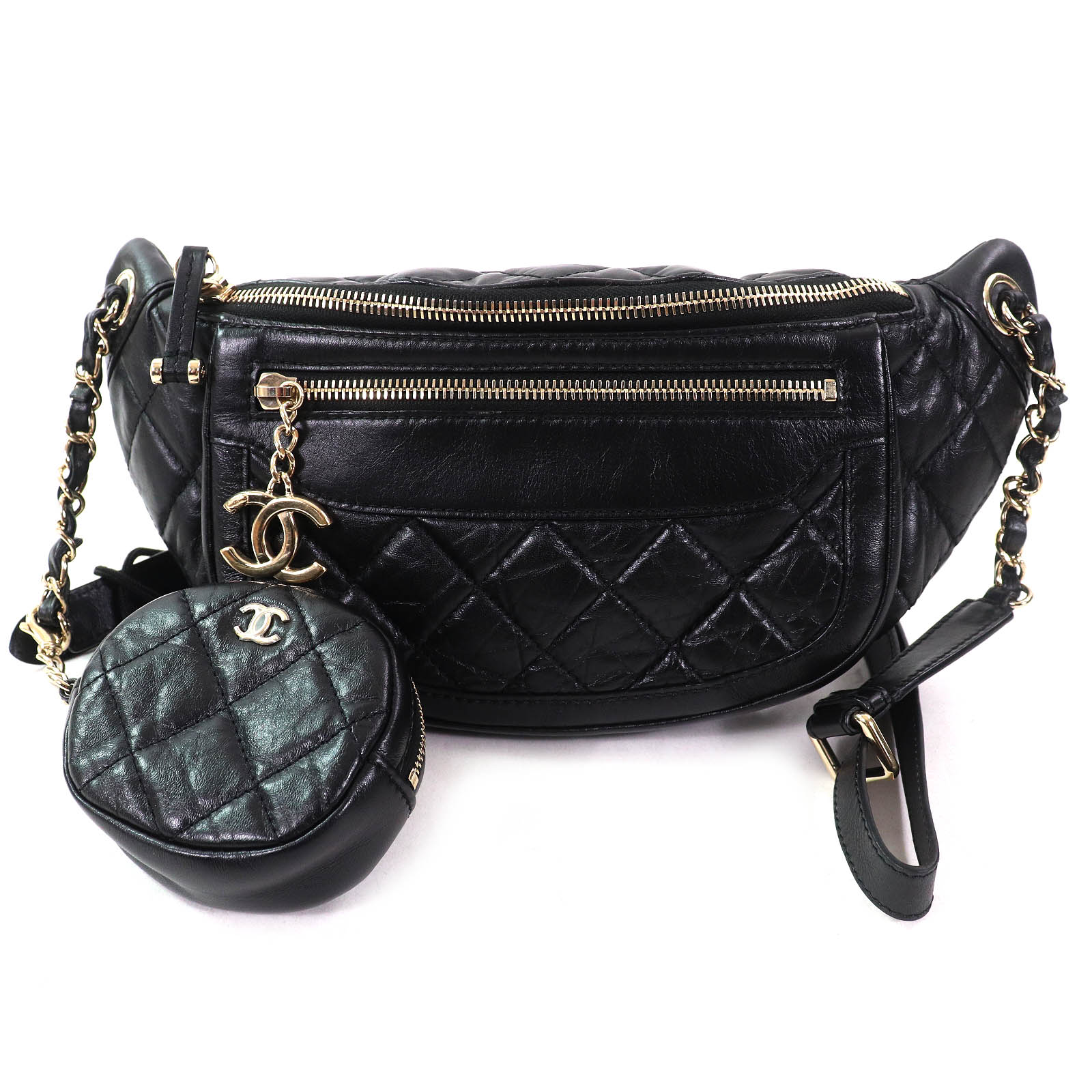 美品 CHANEL レザー ウエストポーチ マトラッセ ココマーク ブラック 楽天市場】【バッグ】CHANEL シャネル マトラッセ ココマーク