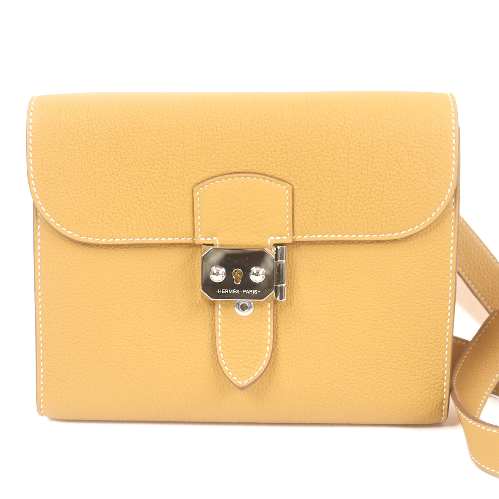 極美品□HERMES エルメス サックアデペッシュ 21 トゴ なめし革ショルダーバッグ ナチュラルサブレ W目じるし 保護すること袋付き添い人 フランス共和国製 メンズ【中古】