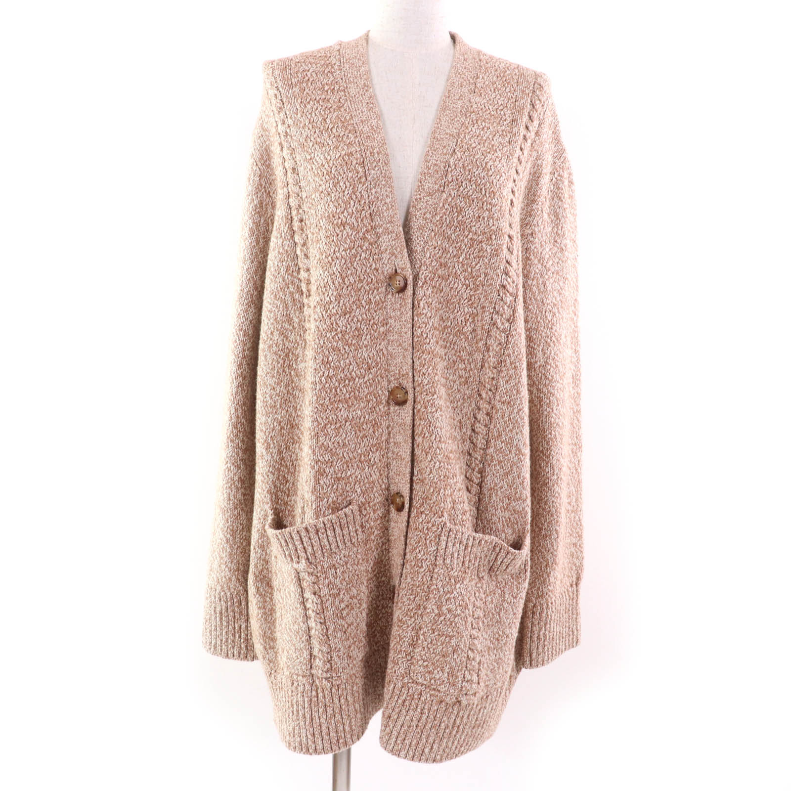 Burberrys　バーバリー　ウールケーブル編みカーディガン　ヴィンテージ 古着通販】80s burberrys cardigan バーバリー カーディガン