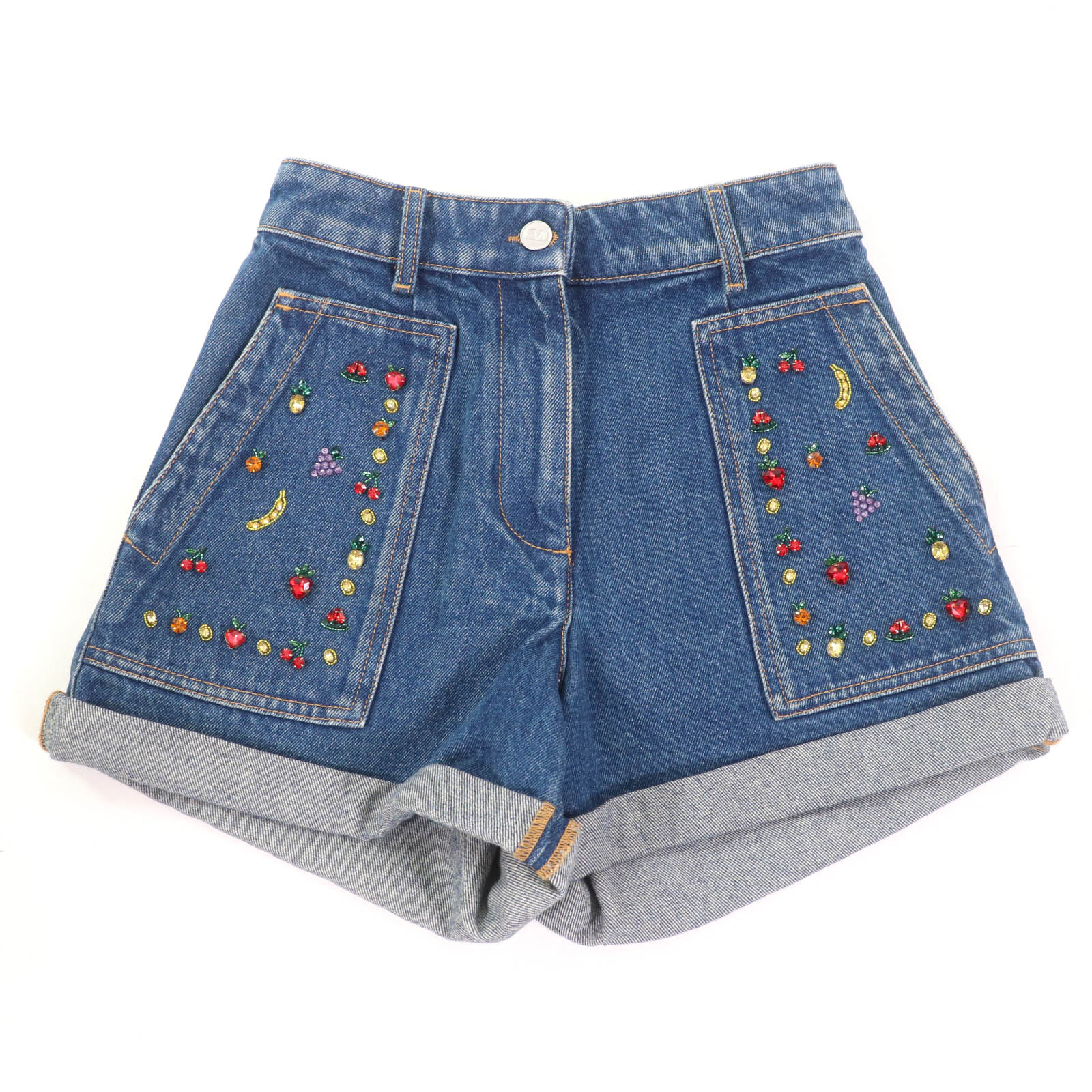 G8267*VALENTINO ヴァレンティノ☆花柄☆刺繍☆デニム☆パンツ☆黒. 花柄刺繍 デニム パンツ M 10582 | Raglana