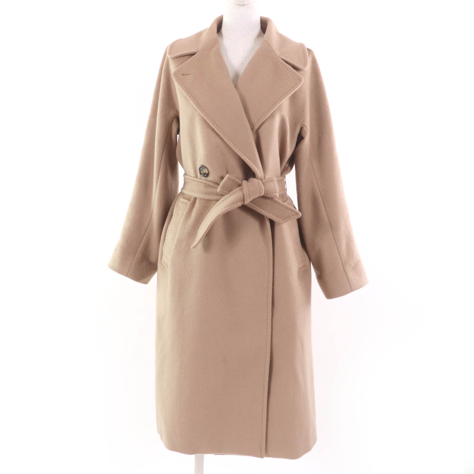★★キャメル100％★★極美品★MaxMara★最高峰白タグ ロングコート★42 MaxMara 白タグ 近年 キャメル100% マニュエラコート 42