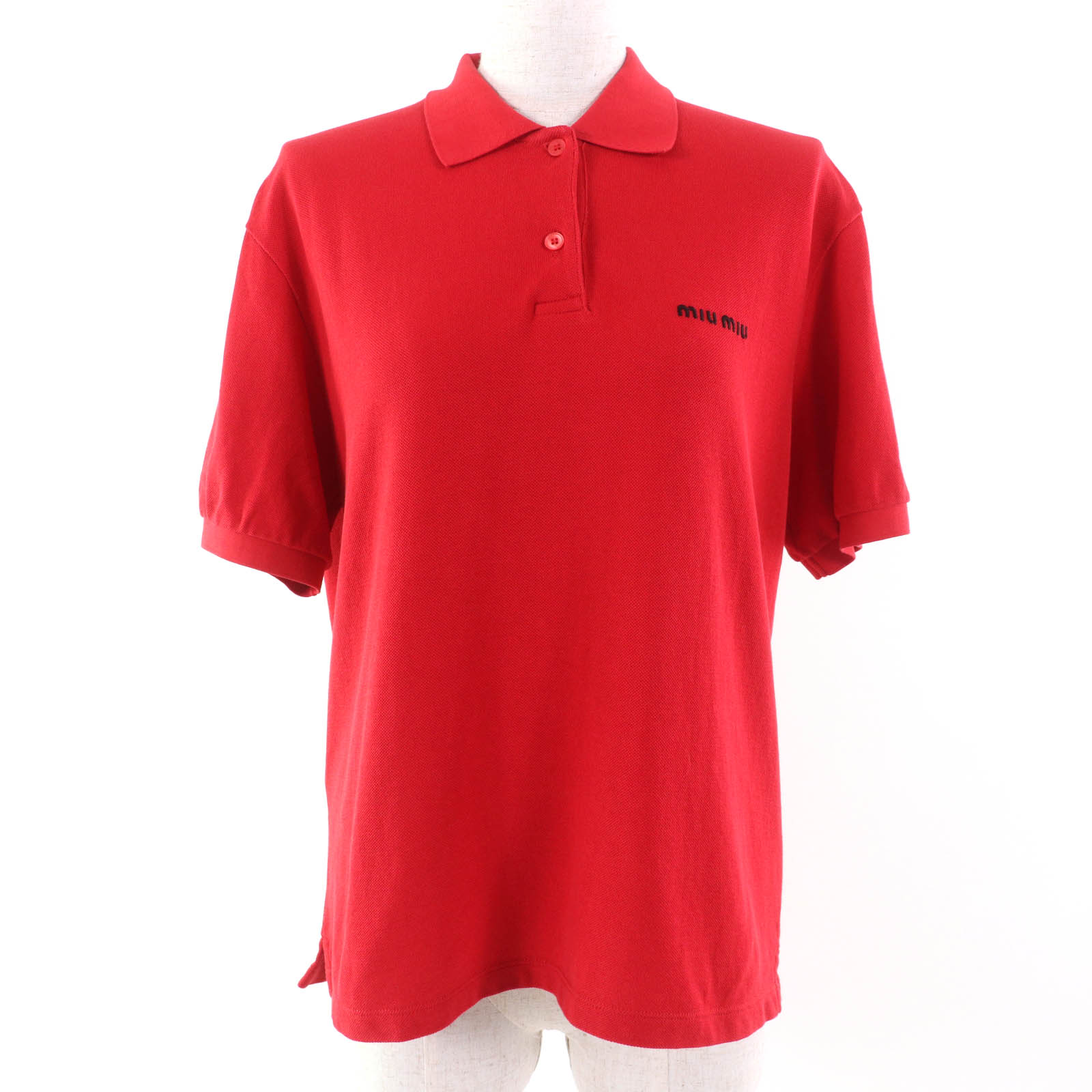 ミュウミュウ　miumiu ポロシャツ　美品　S 楽天市場】ミュウミュウ MIU MIU コットン ピケ ポロシャツ【ライト