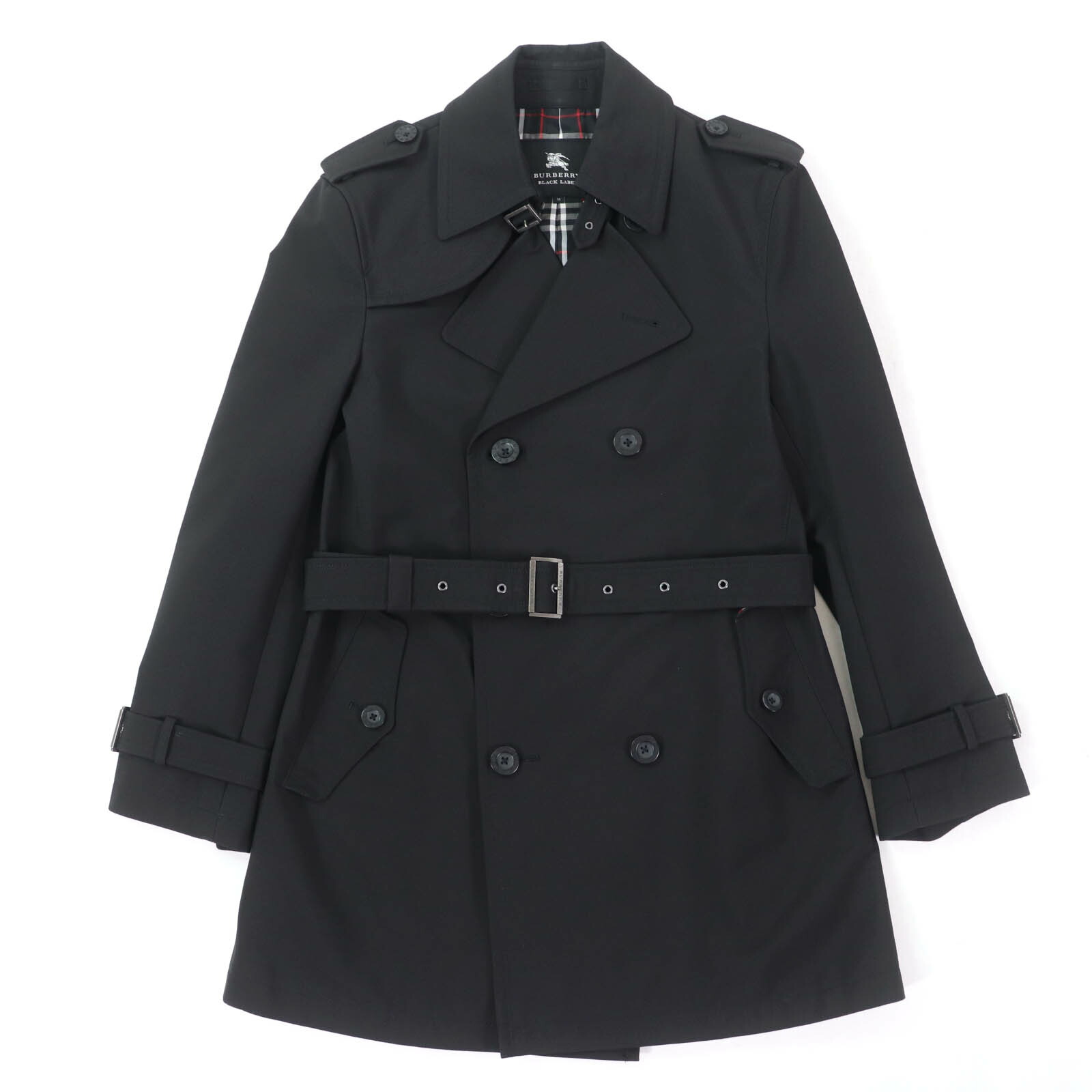 BURBERRY BLACK LABEL グレー トレンチコート M 未使用級/M】バーバリーブラックレーベル トレンチコート グレー