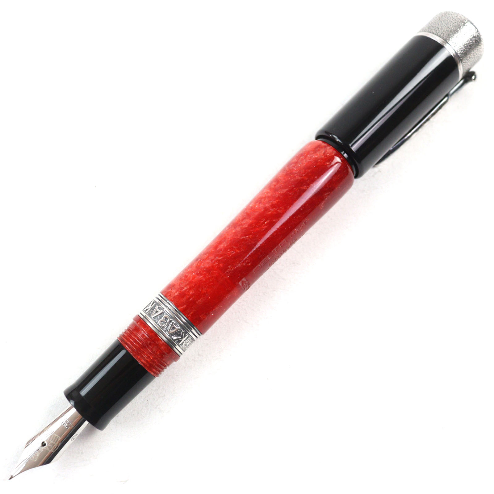 美品○DELTA 三角州 ドルチェビータ レジン 925 リミテッドエディション 少数派民族つづき物 2004 コサック 0477/1569 筆 マルチ色合い 大理石柄【中古】