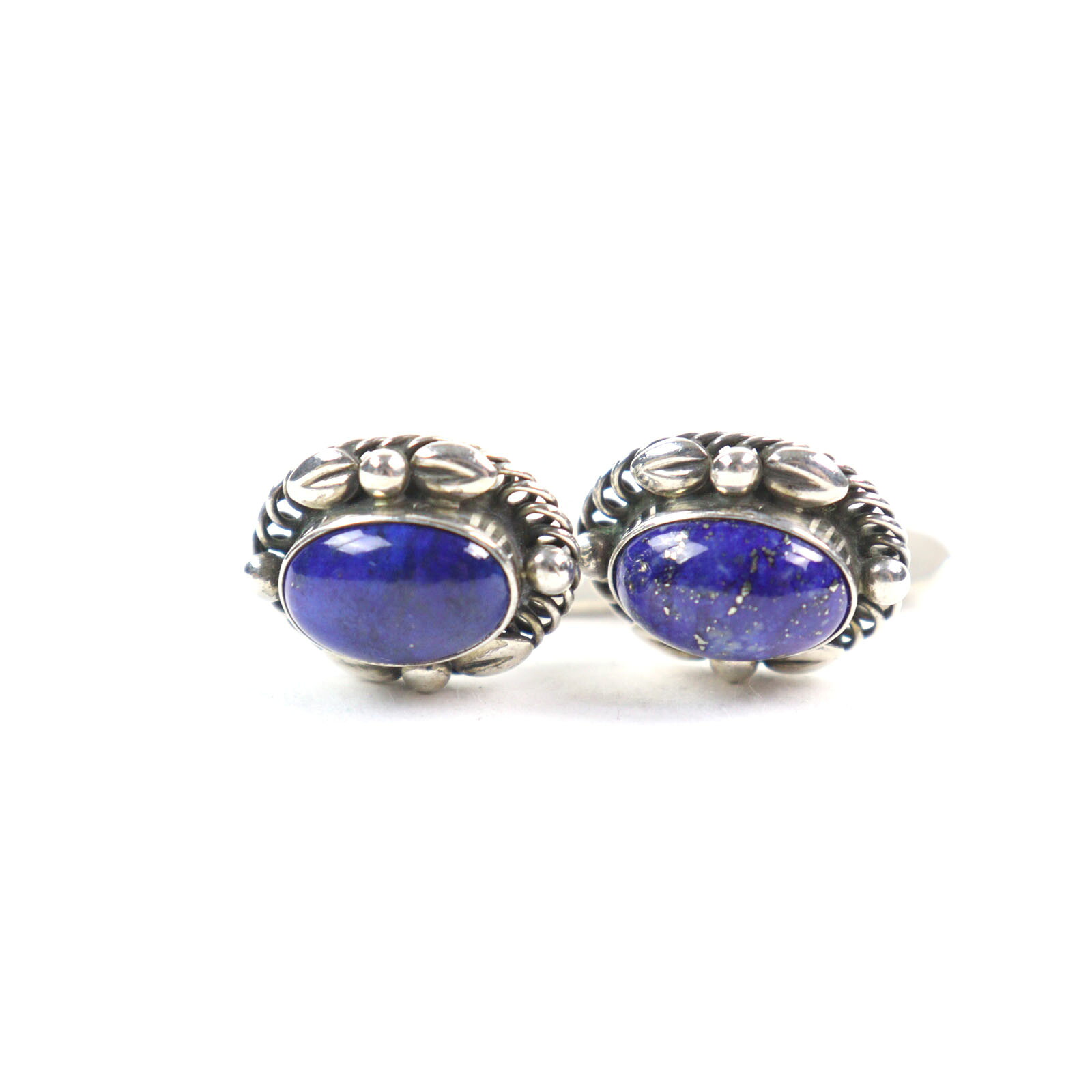 良品○Georg Jensen ジョージジェンセン 17 925 ラピスラズリ カフスボタン カフリンクス シルバー ブルー デンマーク製 重量12.5g メンズ【中古】