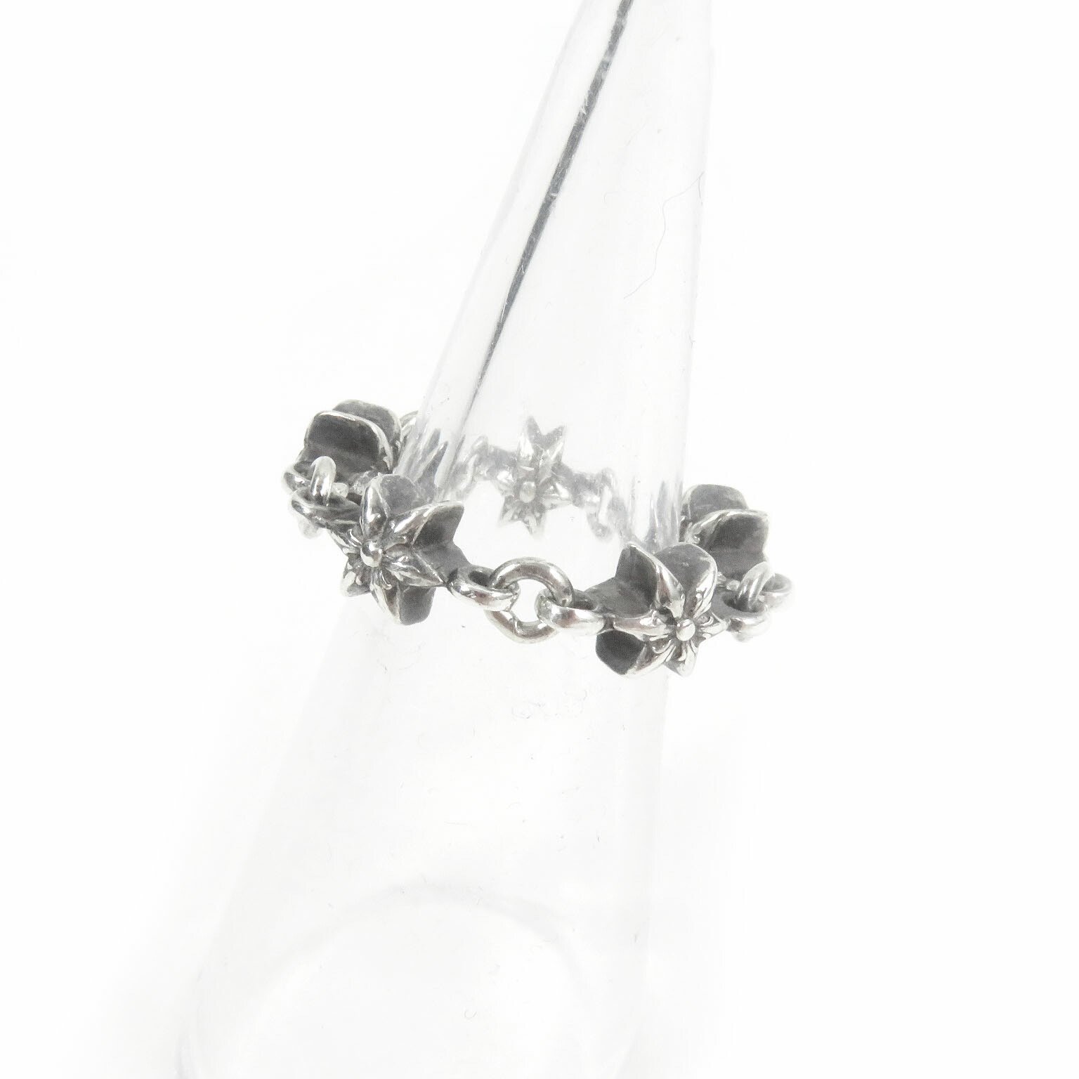 極美品□CHROME HEARTS クロムハーツ タイニー スター SV925 リング・指輪 アクセサリー シルバー 7号相当 重量5.0g メンズ レディース【中古】