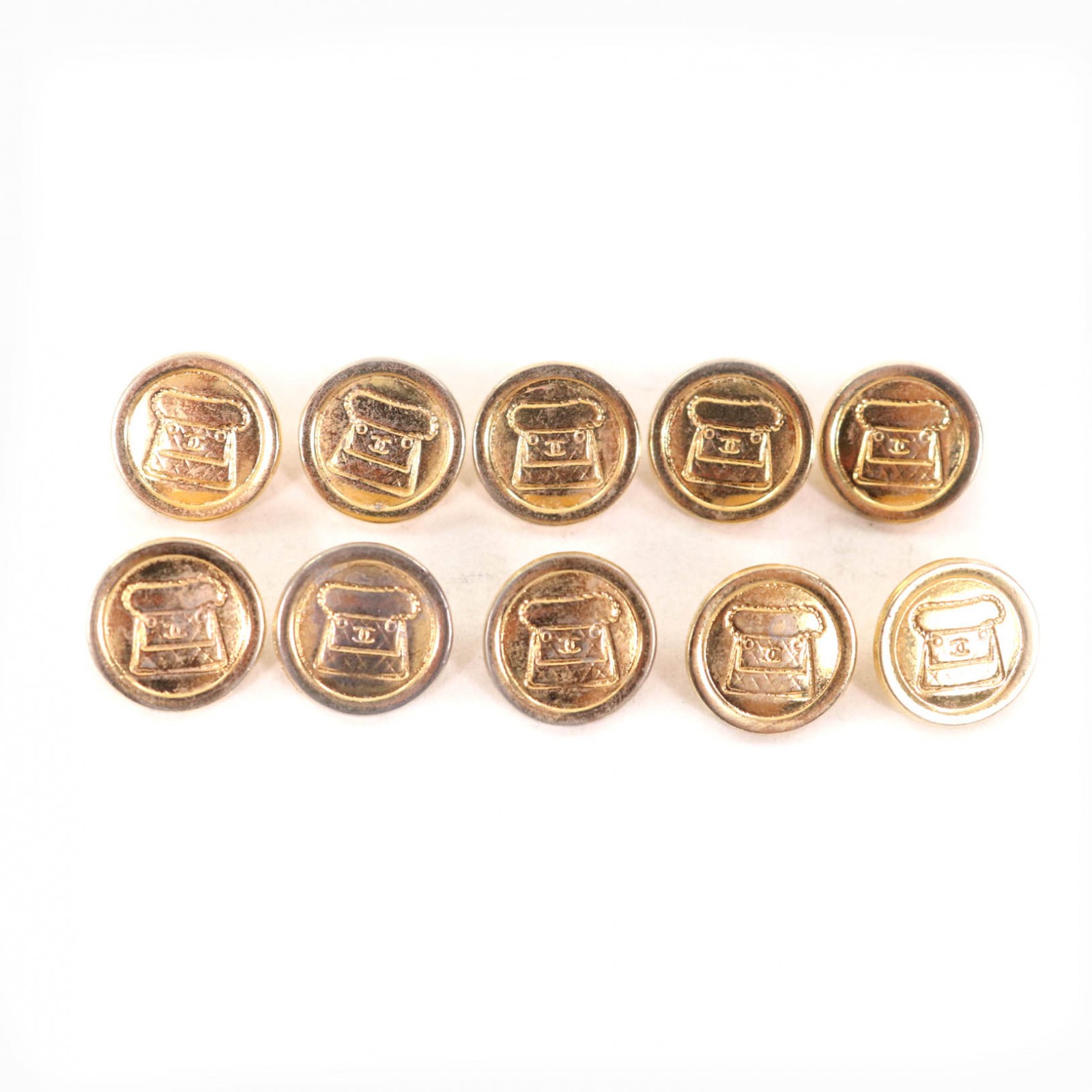 良品★CHANEL シャネル ヴィンテージ ココマーク マトラッセ 金ボタン 10個set 小物 ゴールド レディース【中古】｜衣類＆ブランドリサイクル GREEN