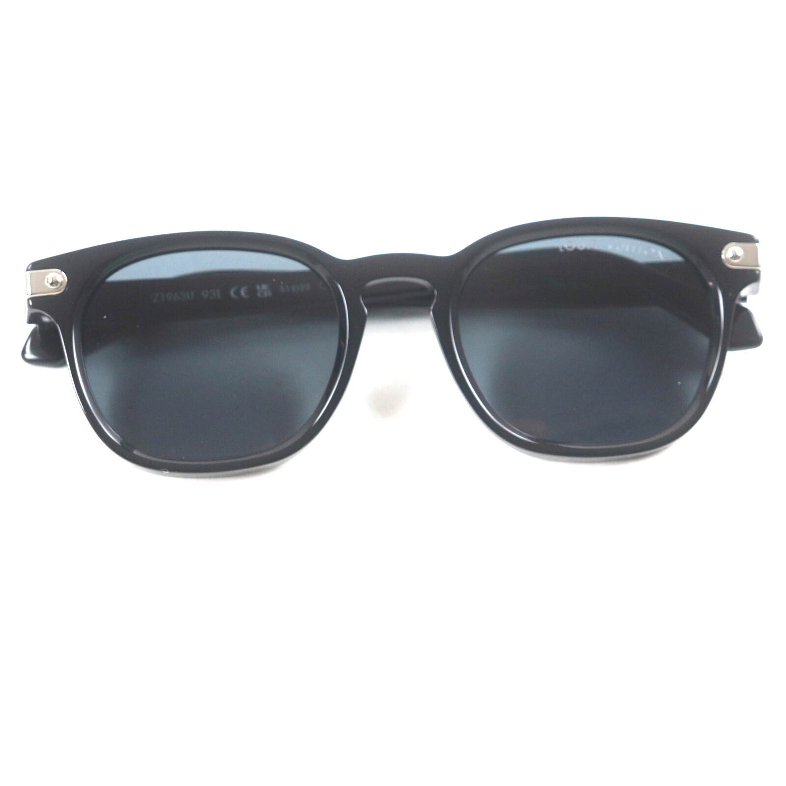 美品▼LOUIS VUITTON ルイヴィトン 2023年製 Z1963U LVシグネチャー・スクエア ラウンド 黒眼鏡 黒いこと しろがね色 51□22 150 示威運動水晶体 容れもの付き添い人 イタリア製 メンズ【中古】