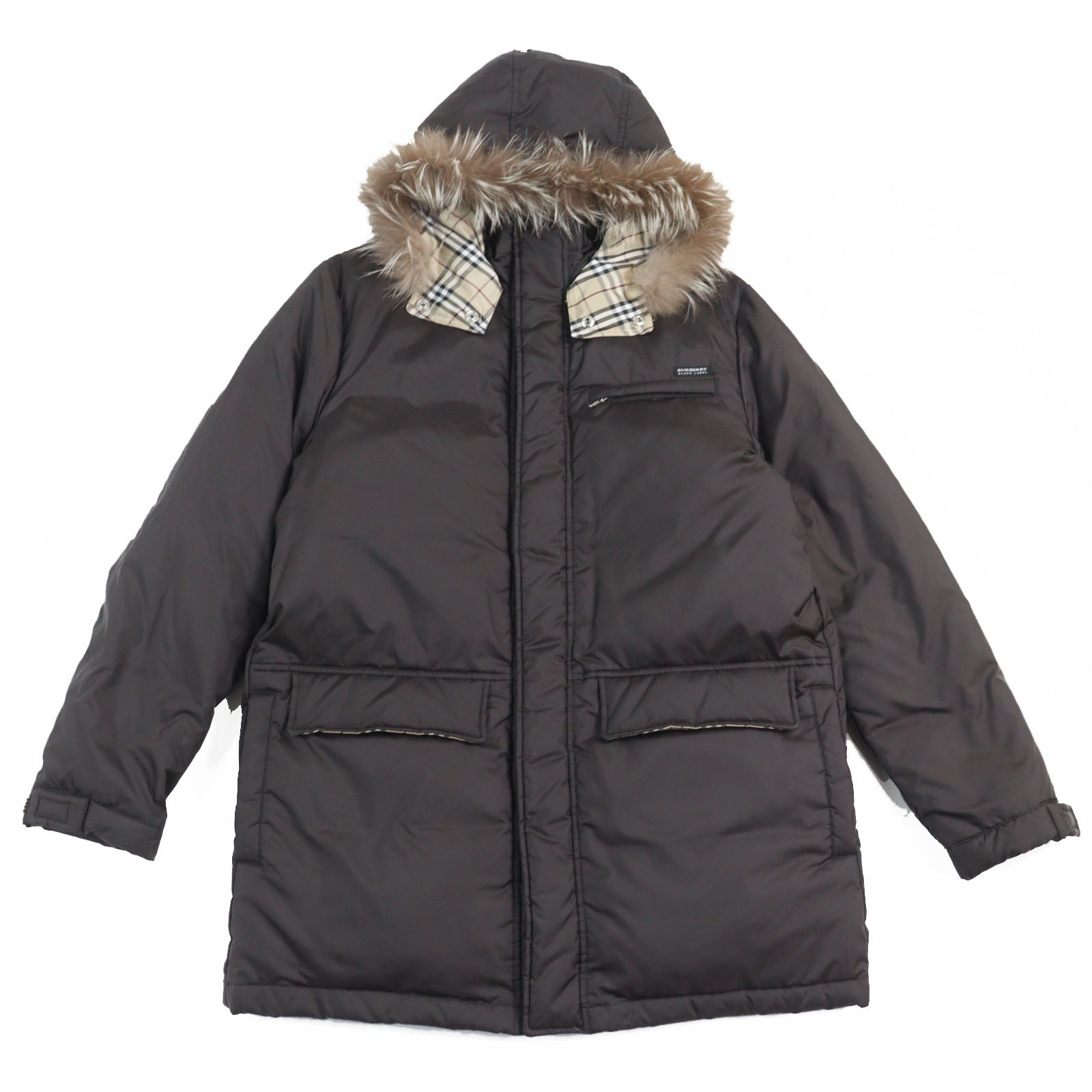 バーバリーブラックレーベル ダウンジャケット ノバチェック