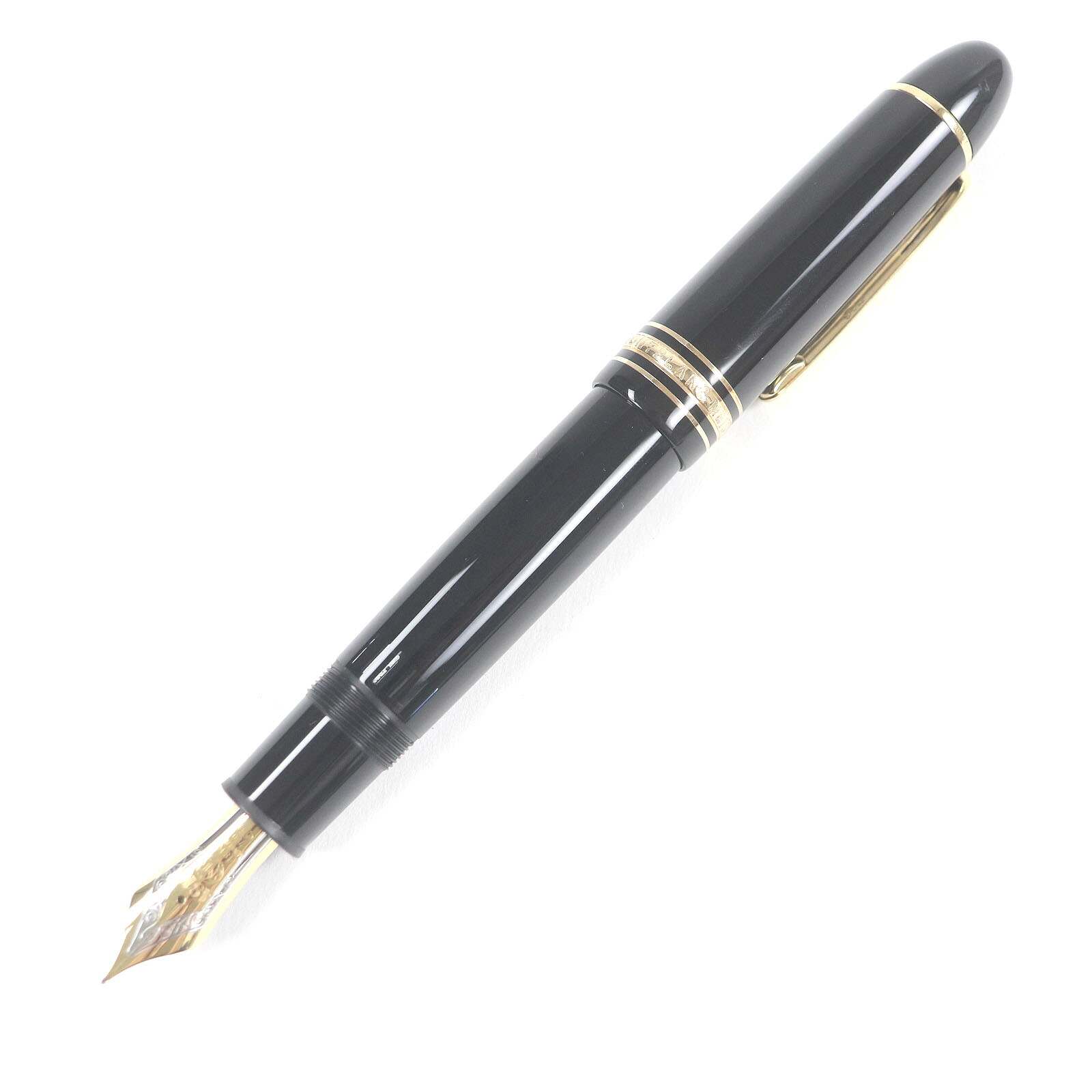 極美品□MONTBLANC モンブラン マイスターシュテュック 149 ペン先18K Fニブ キャップ式 万年筆 ブラック ゴールド 箱・ケース付き ドイツ製 メンズ【中古】|衣類&ブランドリサイクル GREEN