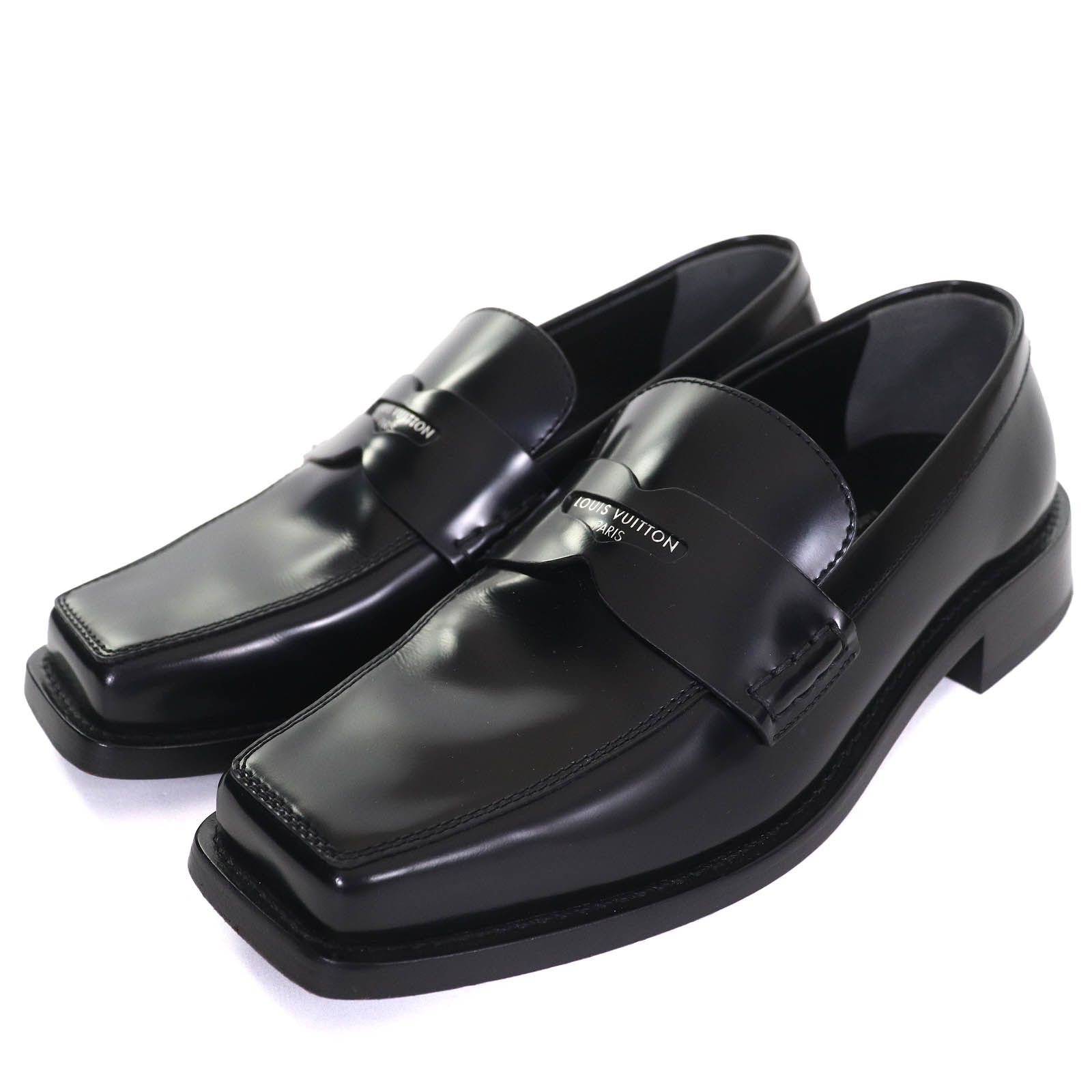 極美品 LOUIS VUITTON ダミエ モカシン ドライビングシューズ 黒 極美品 LOUIS VUITTON ダミエ モカシン ドライビングシューズ 黒