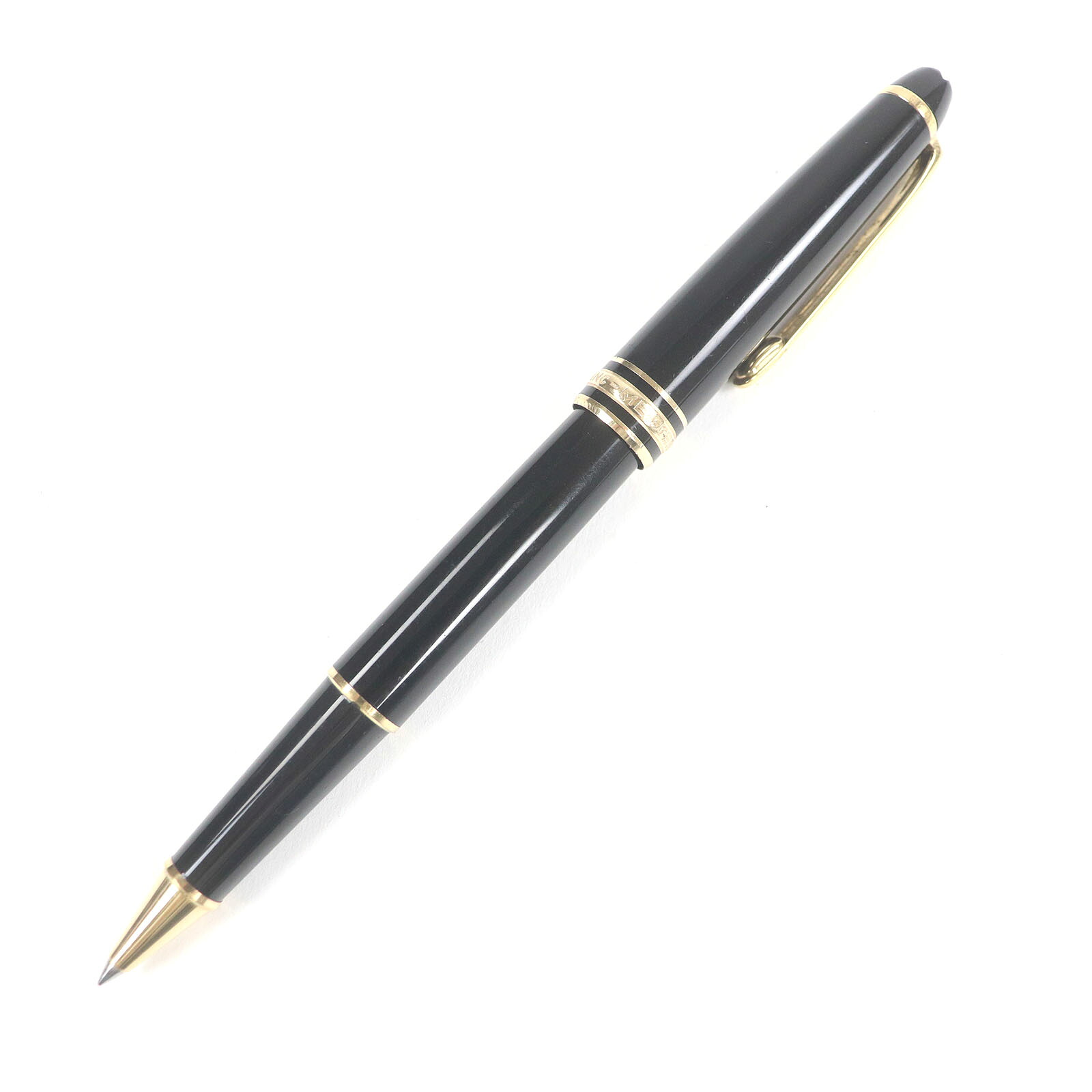 良品□MONTBLANC モンブラン マイスターシュテュック クラシック キャップ式 ボールペン ステーショナリー ブラック ゴールド ドイツ製 メンズ【中古】 15,400円