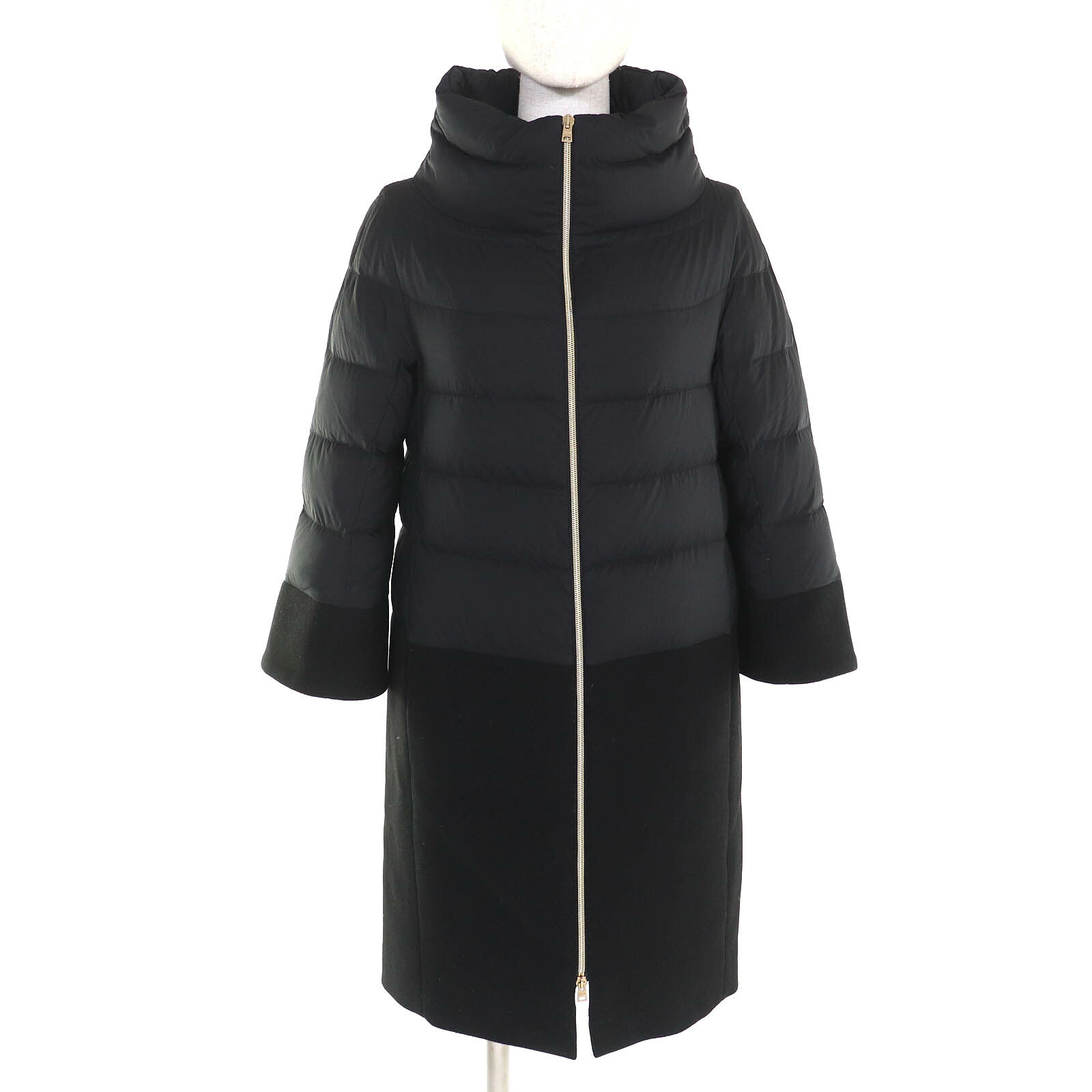 楽天市場】HERNO ヘルノ ダウンコート ナイロン ウール ネイビー #40