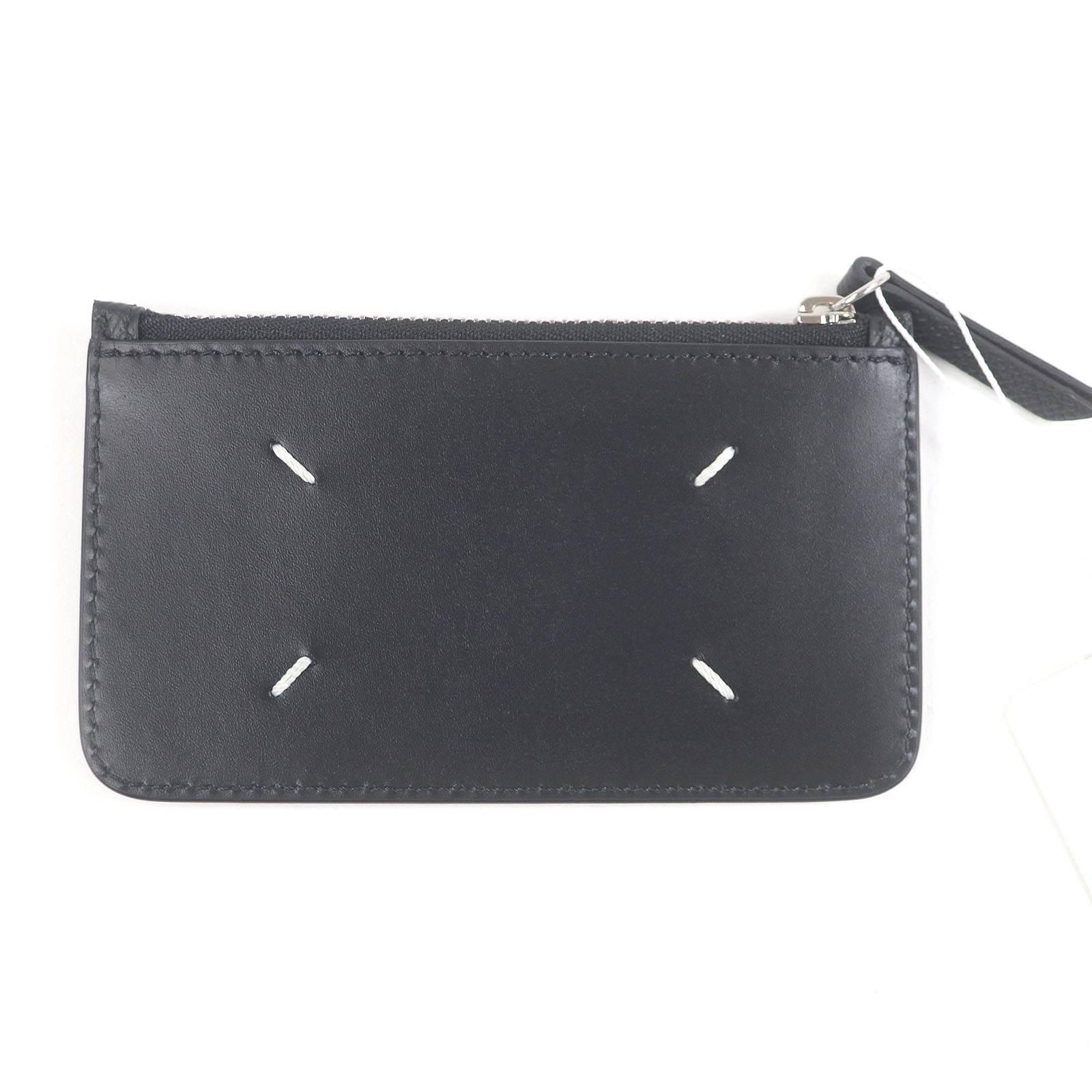 未使用品□Maison Margiela 11 メゾンマルジェラ11 SA1VX0008 レザー 4ステッチ フラグメントケース コイン カードケース 財布 ブラック 箱付き イタリア製 メンズ【中古】