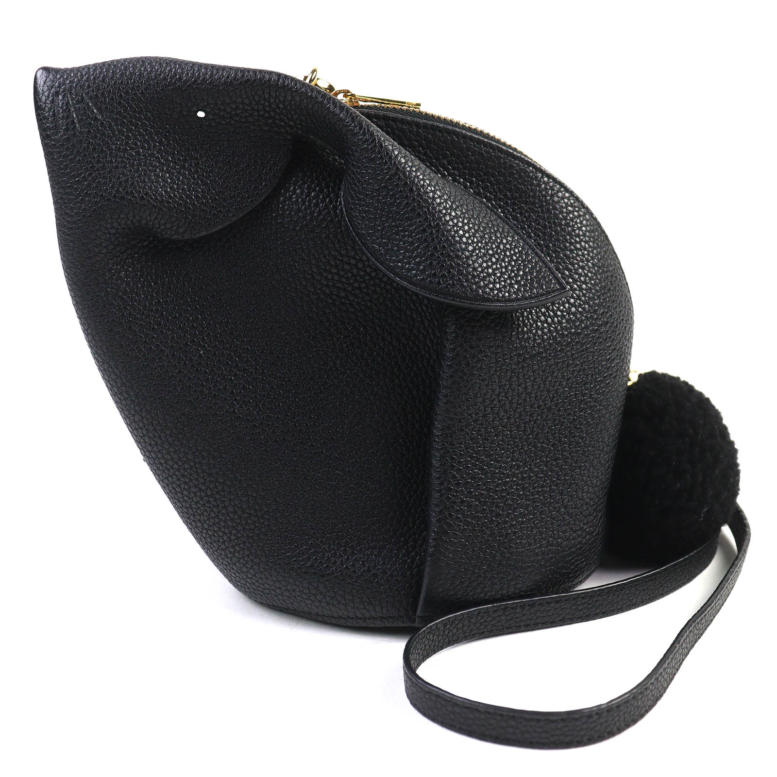 ■美品■LOEWE ショルダーバッグ　バニースターズ　ボア　ラビット　ブラック □美品□LOEWE ショルダーバッグ バニースターズ ボア ラビット