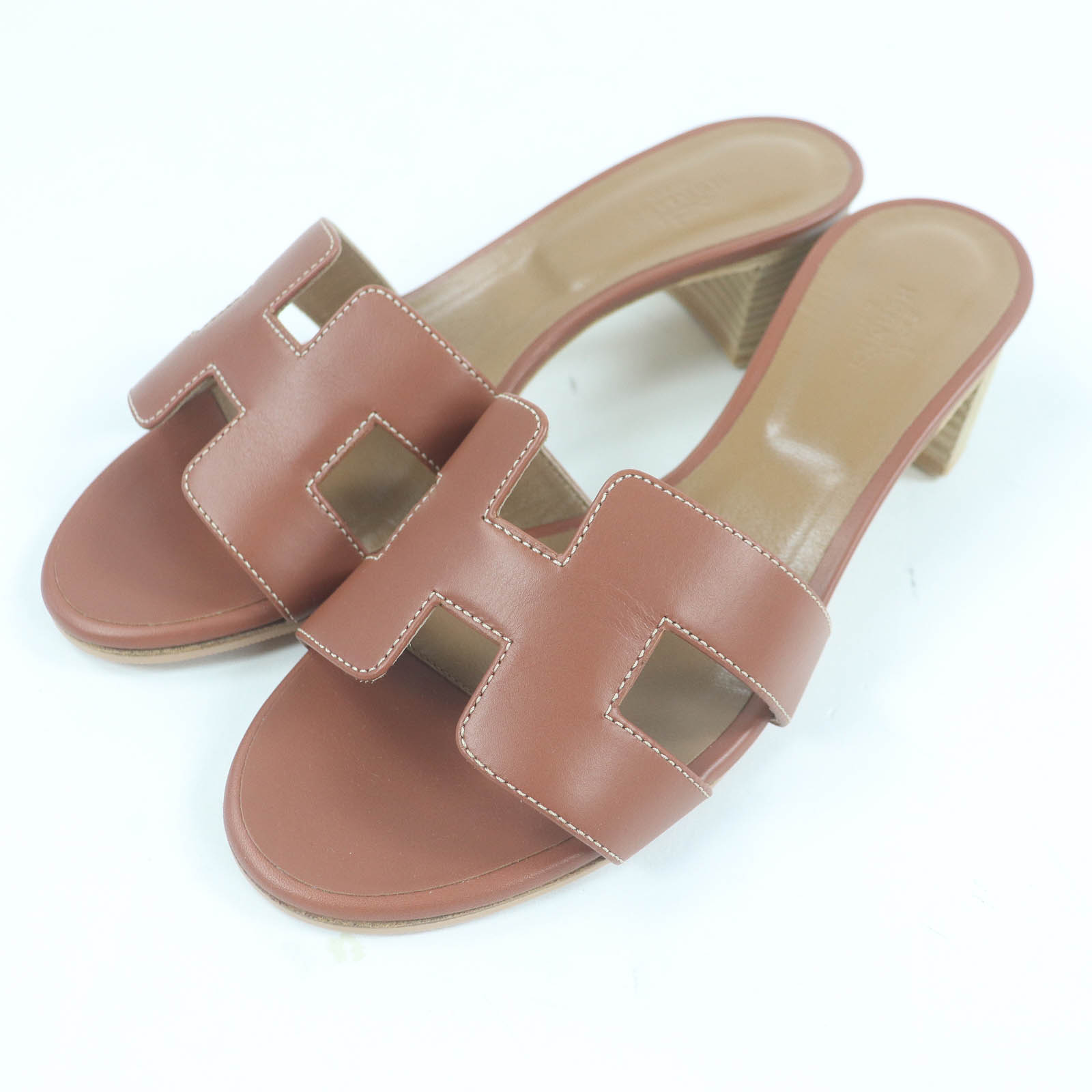 楽天市場】【エルメス】Hermes オアジス Hマーク レザー ミュール