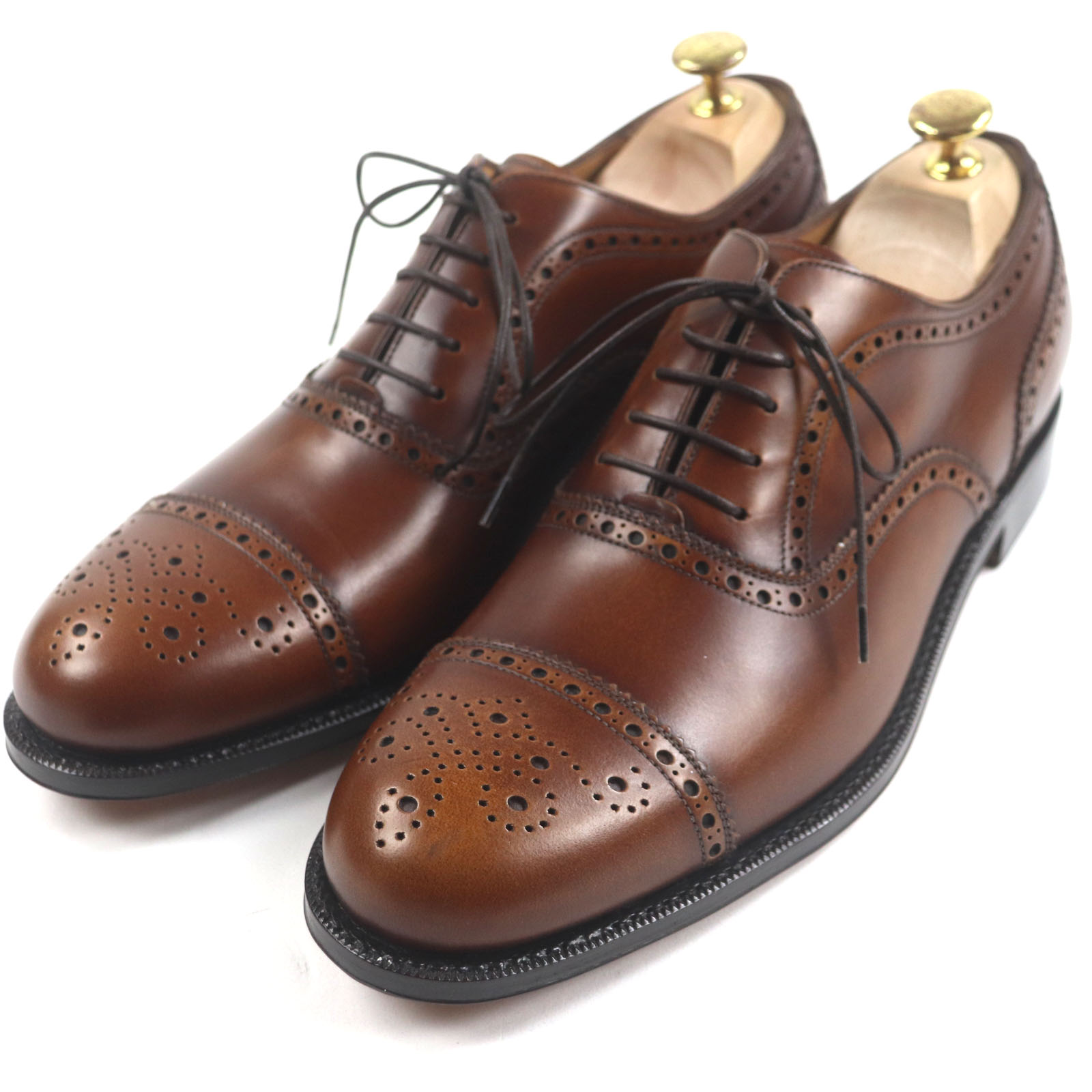 Salvatore Ferragamo　　トラメッザ　フルブローグ　uk6.5 フェラガモ最高級ライン「トラメッザ」の革新的テイラーメイド体験