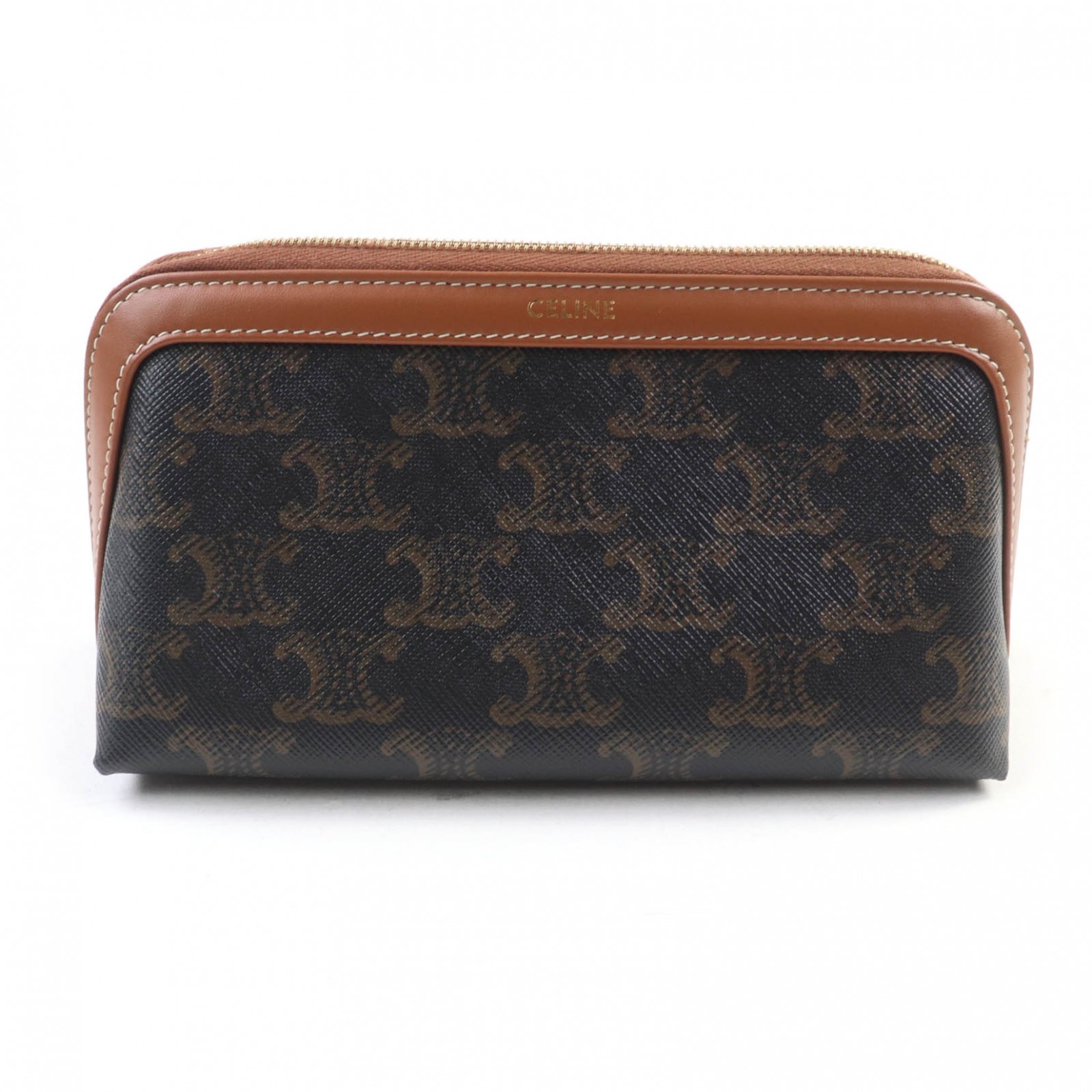 楽天市場】セリーヌ トリオンフ チェーン リップケース ブラウン PVC