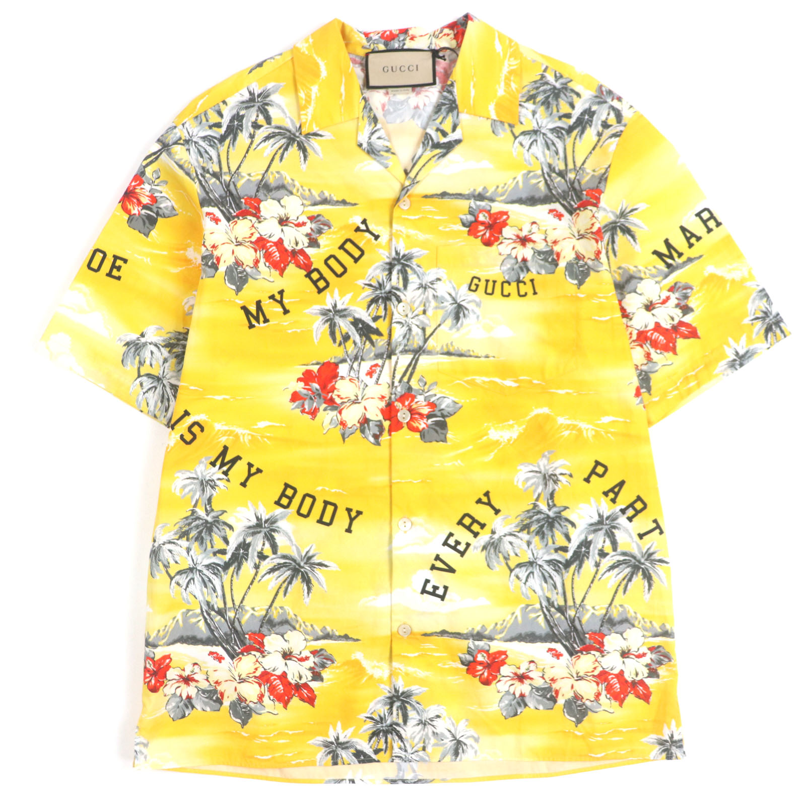 新品未使用オープンカラーシャツ GUCCI 23SS Gucci グッチ 半袖ボウリングシャツ オープンカラー ダブルG